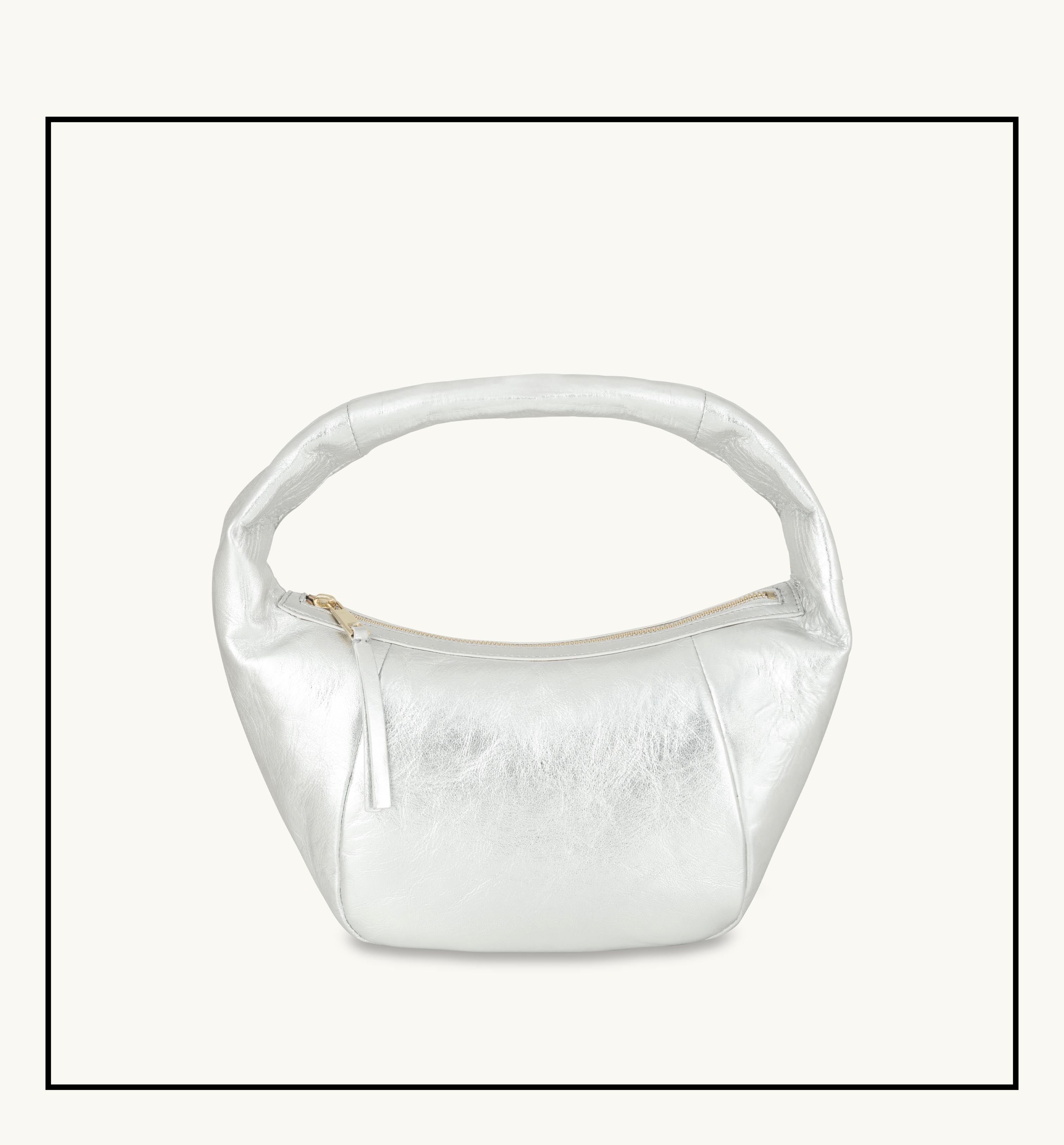 The Jasmine Silver Leather Bag