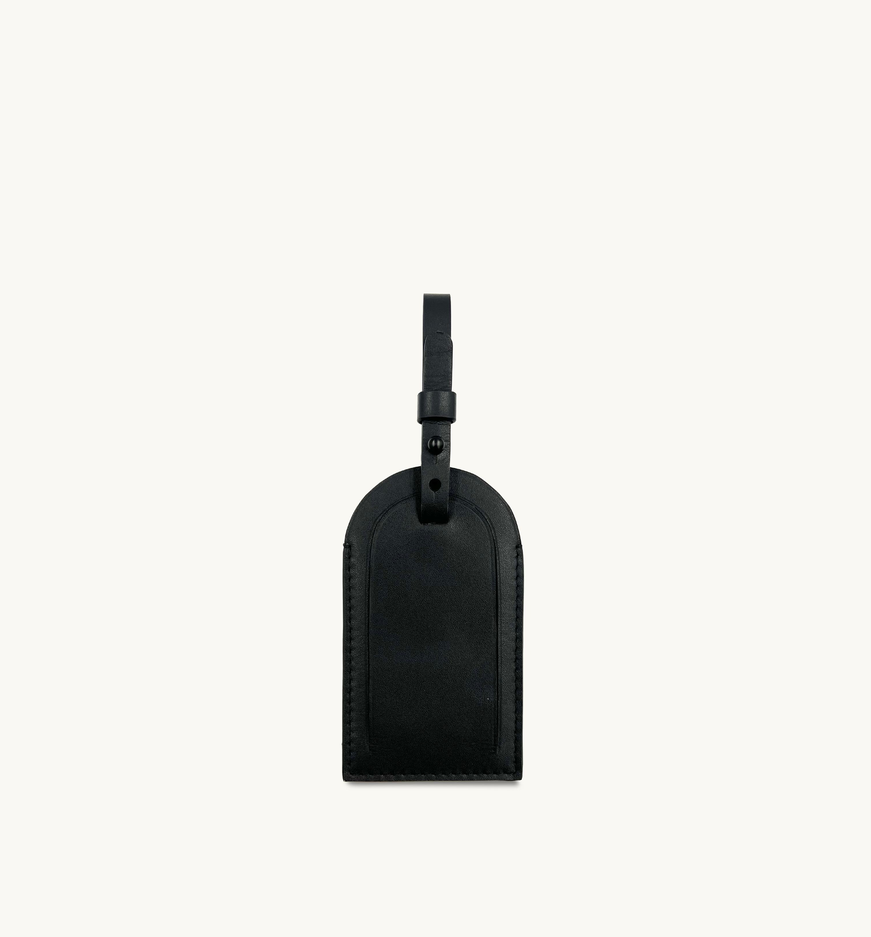 The Black Leather Luggage Tag