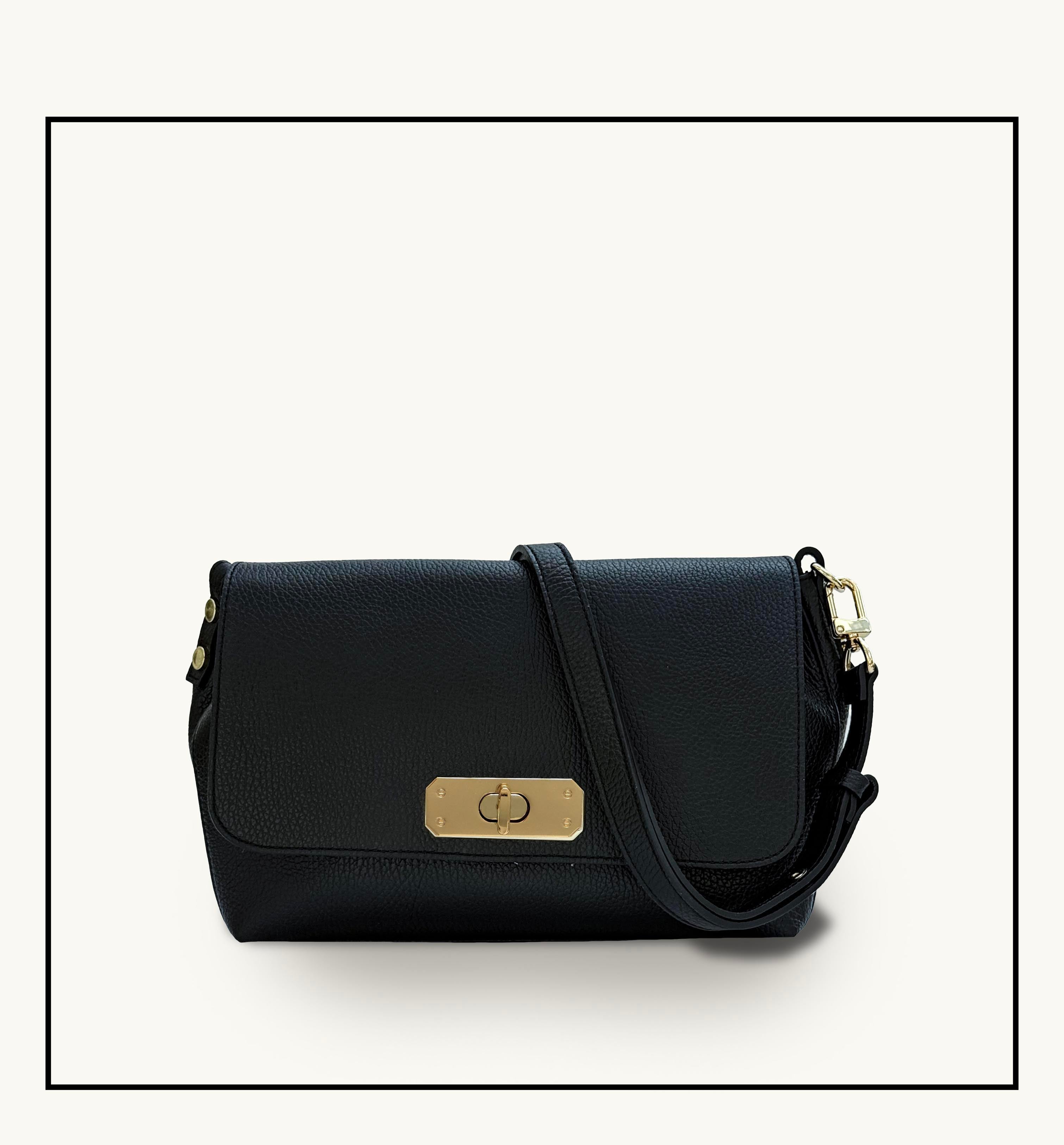 The Maisie Maxi Black Leather Bag