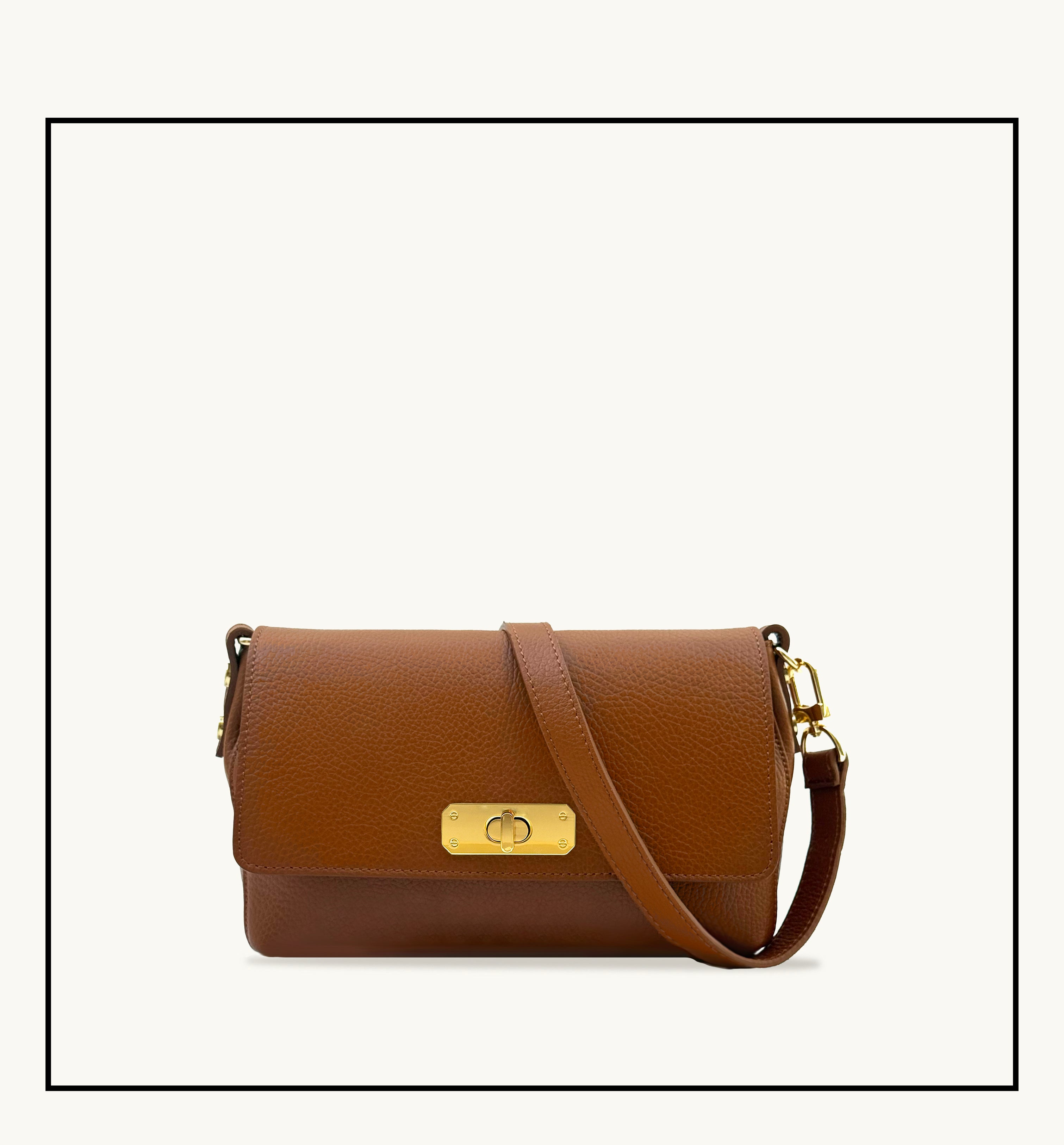 The Maisie Midi Tan Leather Bag