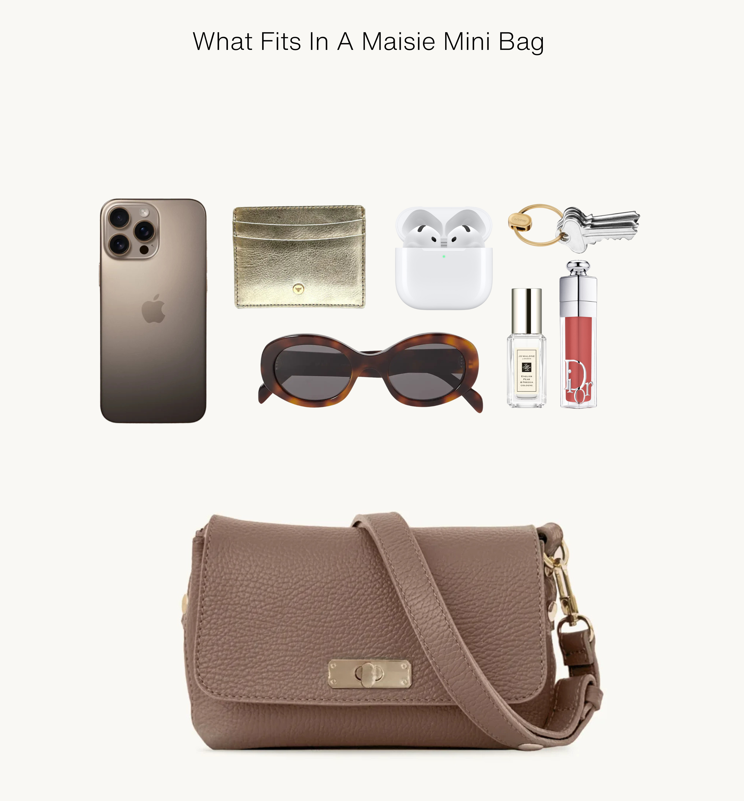 The Maisie Mini Black Leather Bag