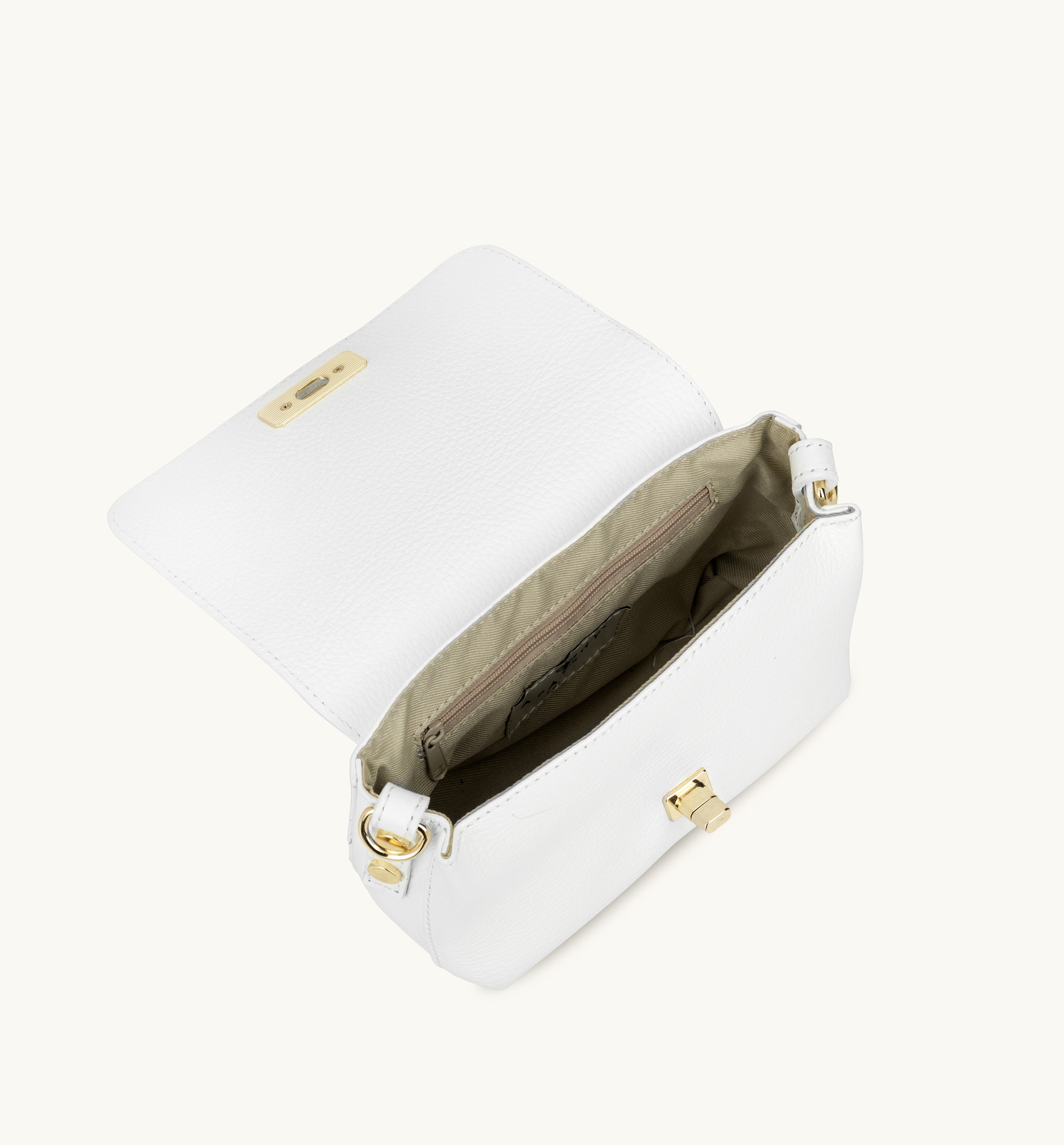 The Maisie White Leather Bag