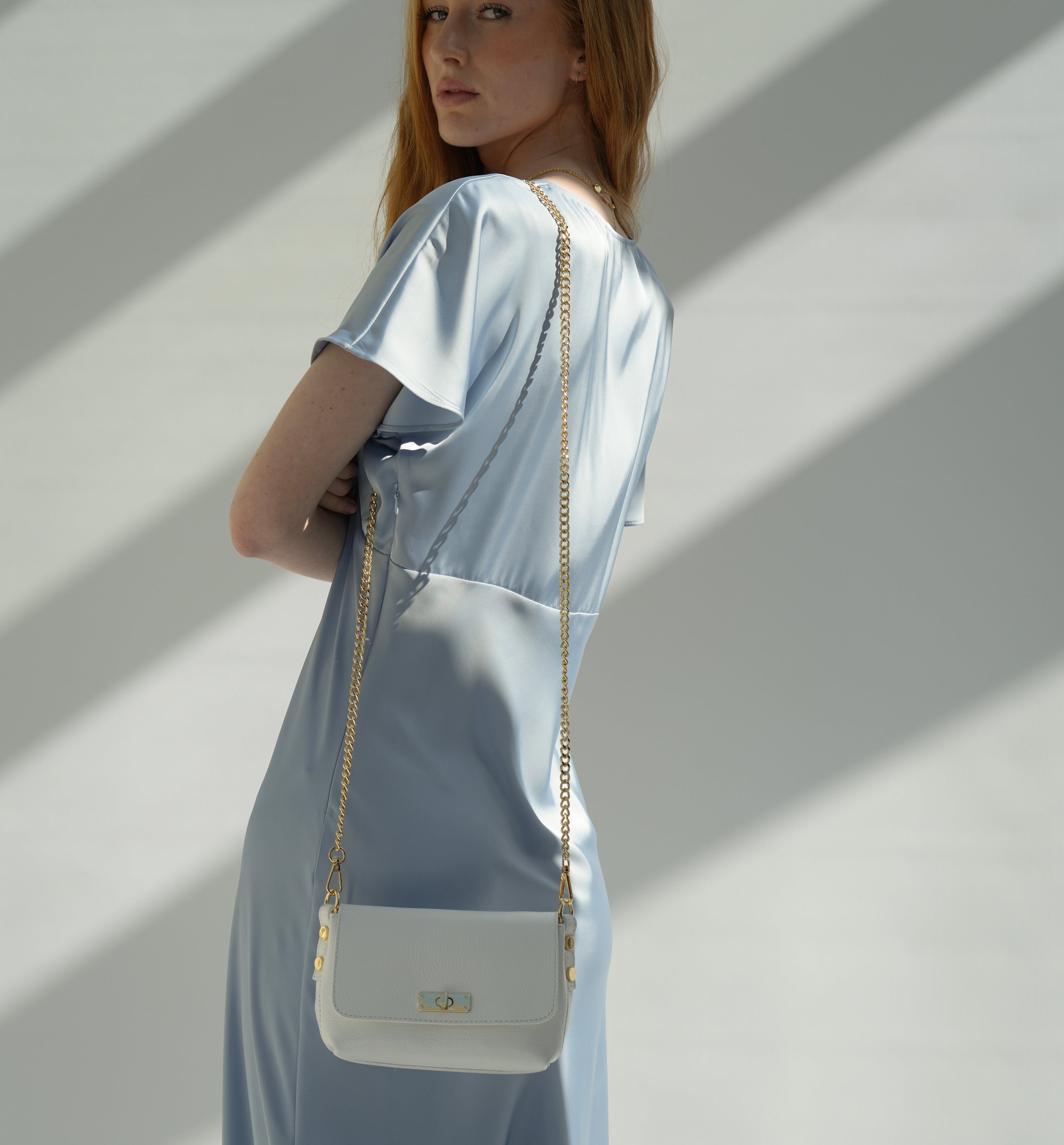 The Maisie White Leather Bag