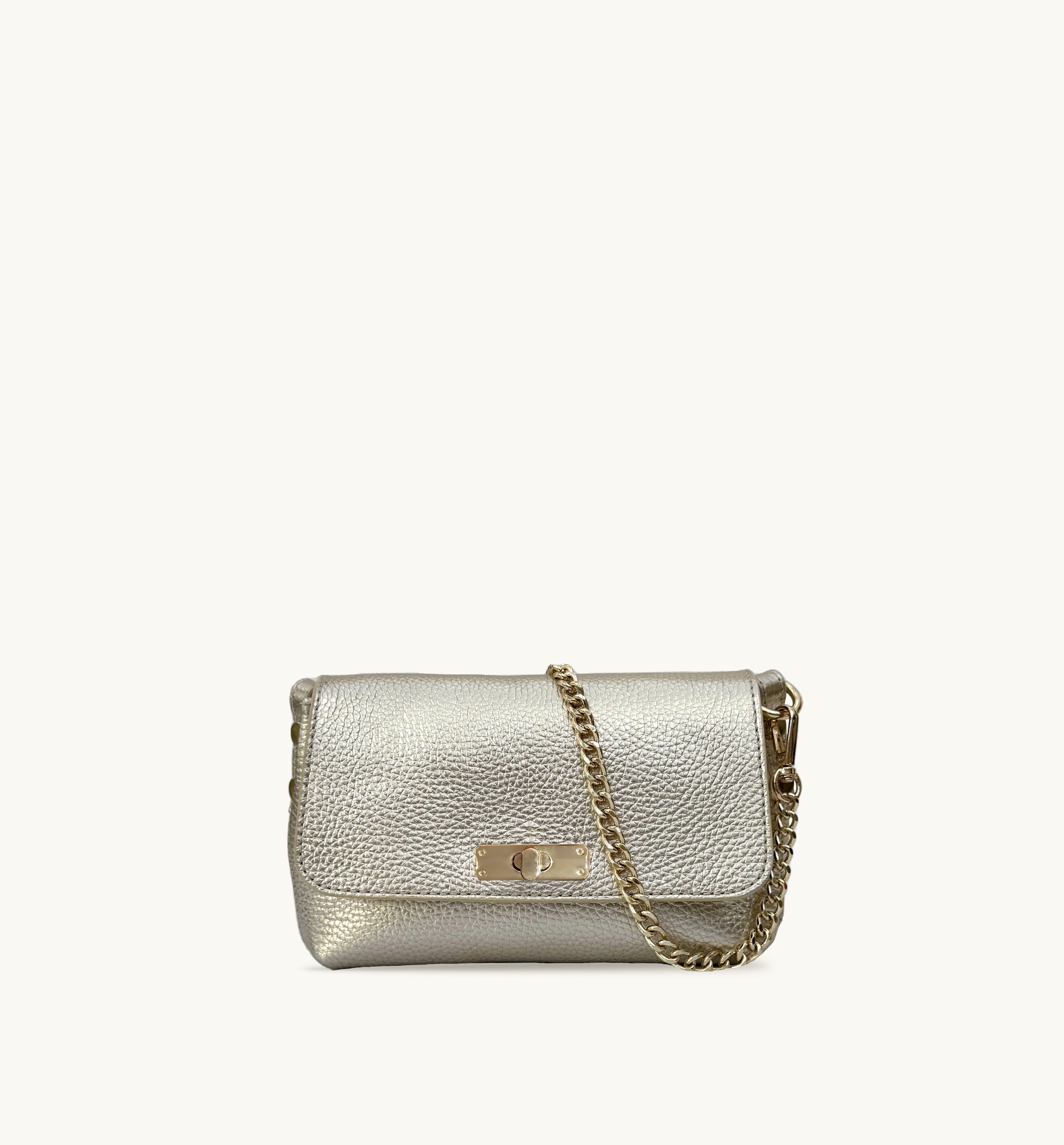 The Maisie Gold Leather Bag