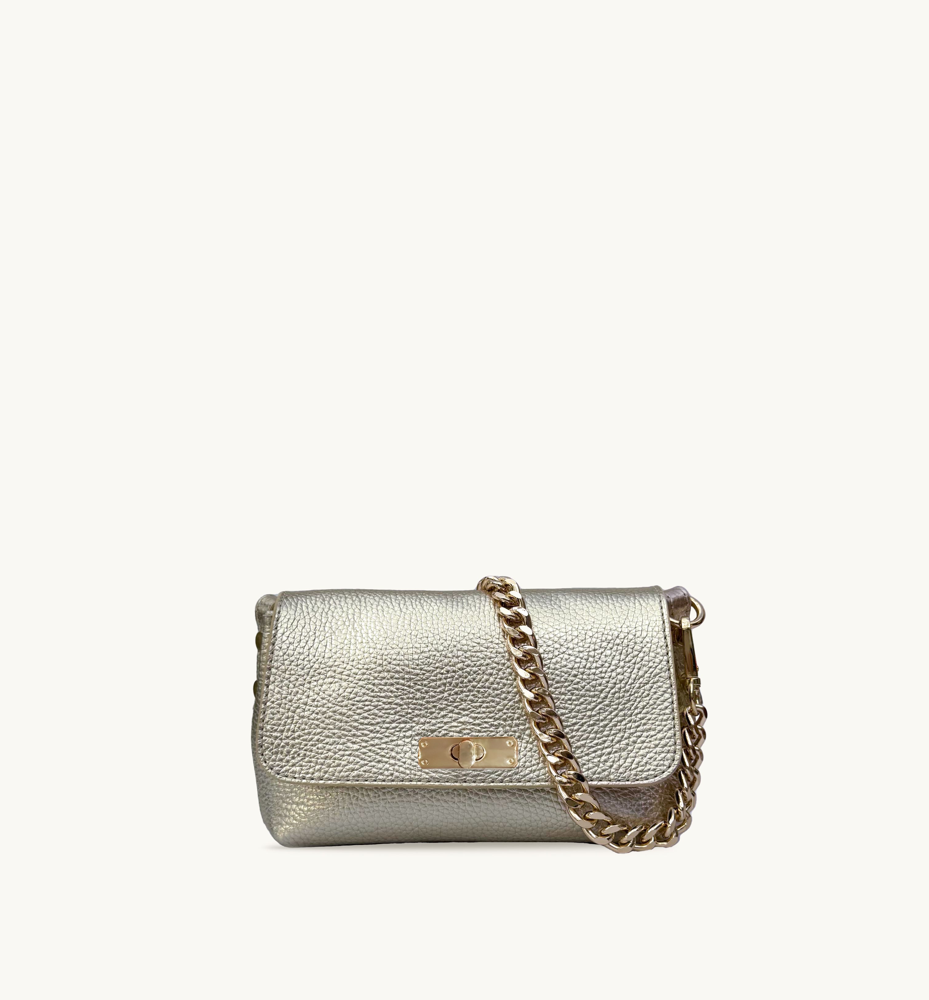 The Maisie Gold Leather Bag
