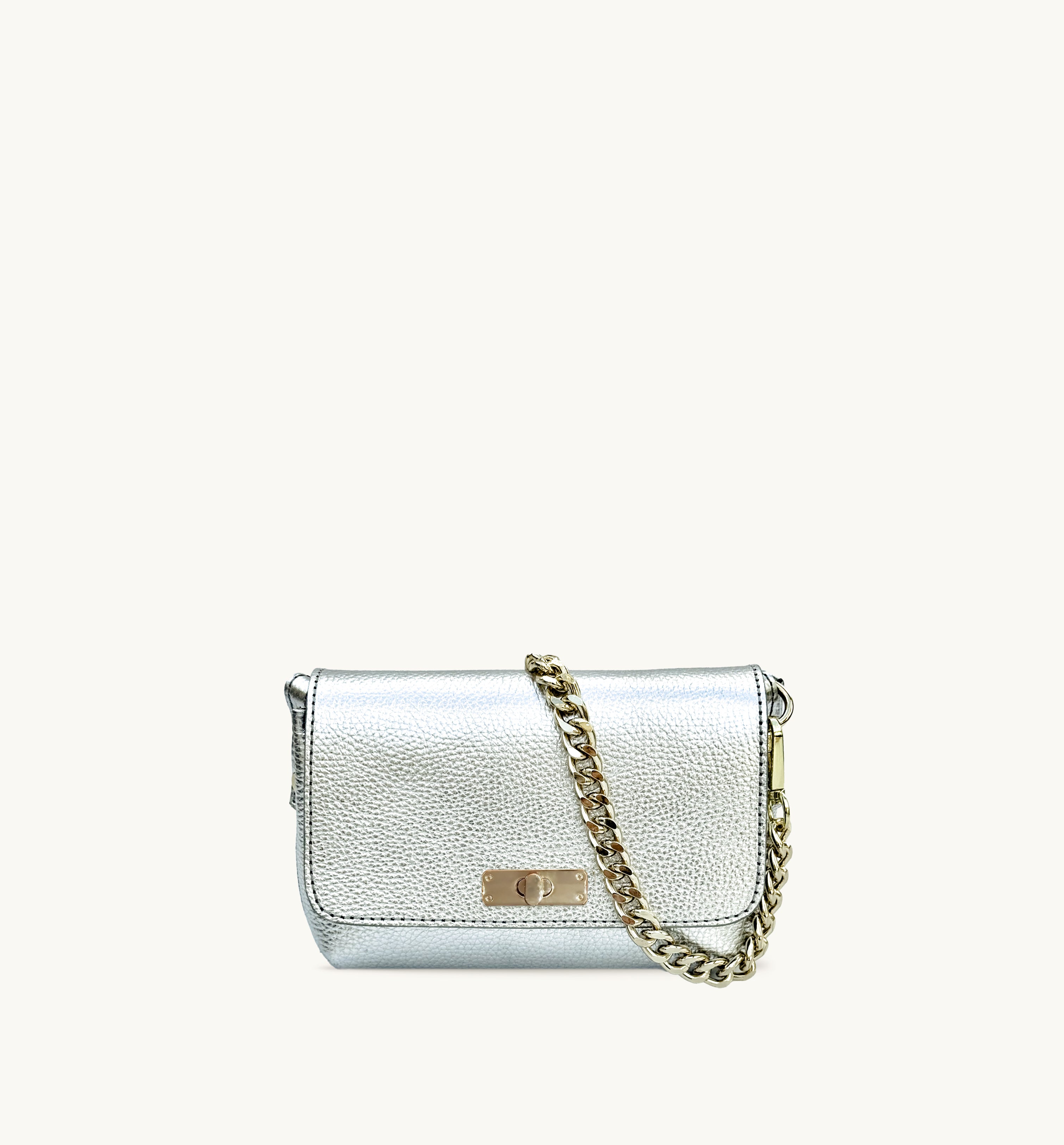 The Maisie Silver Leather Bag