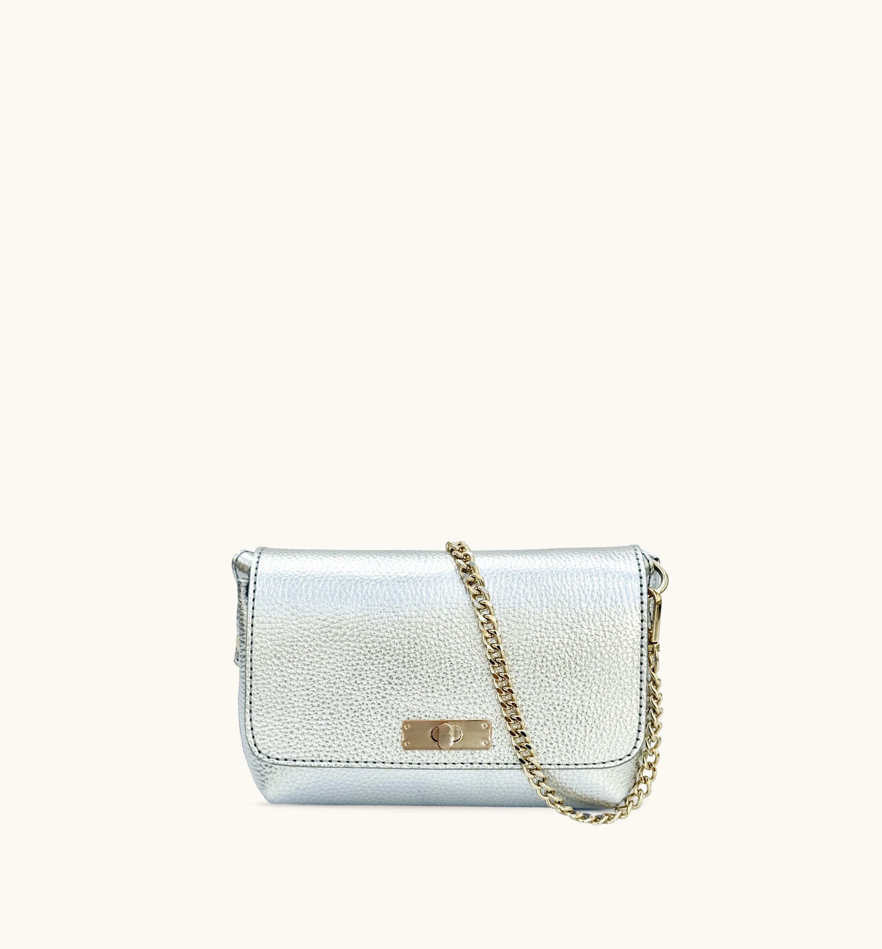 The Maisie Silver Leather Bag