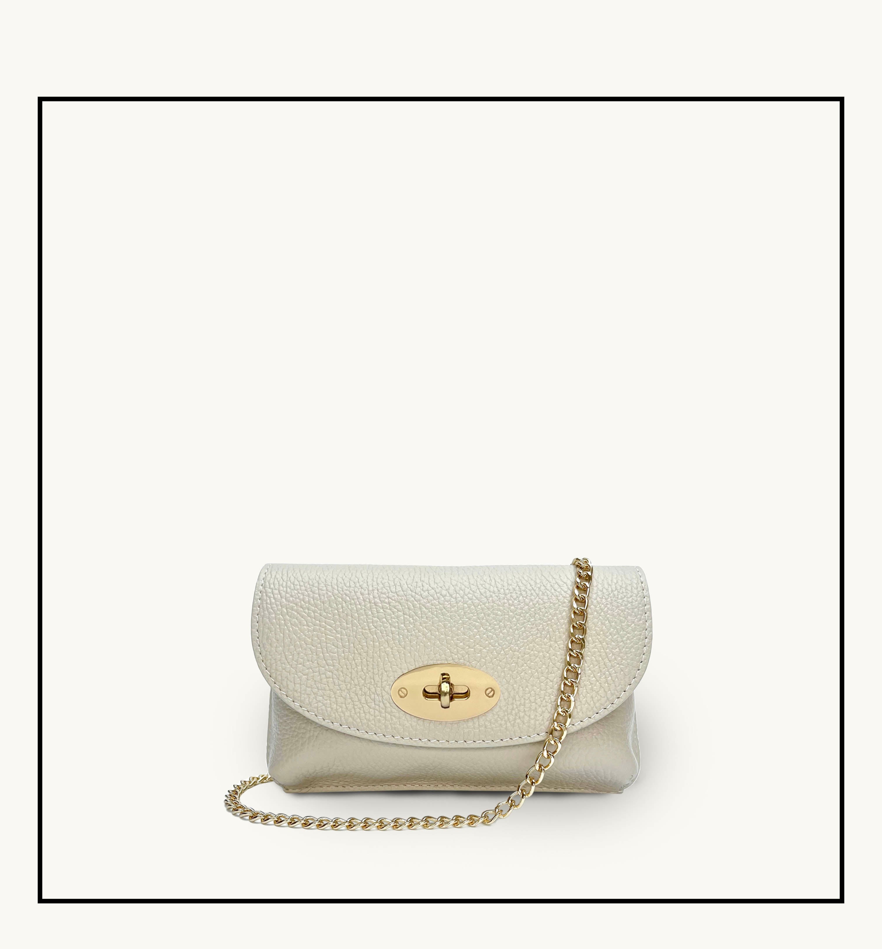 The Mila Stone Leather Phone Bag