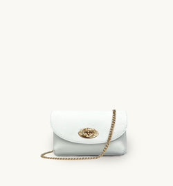 The Mila White Leather Phone Bag