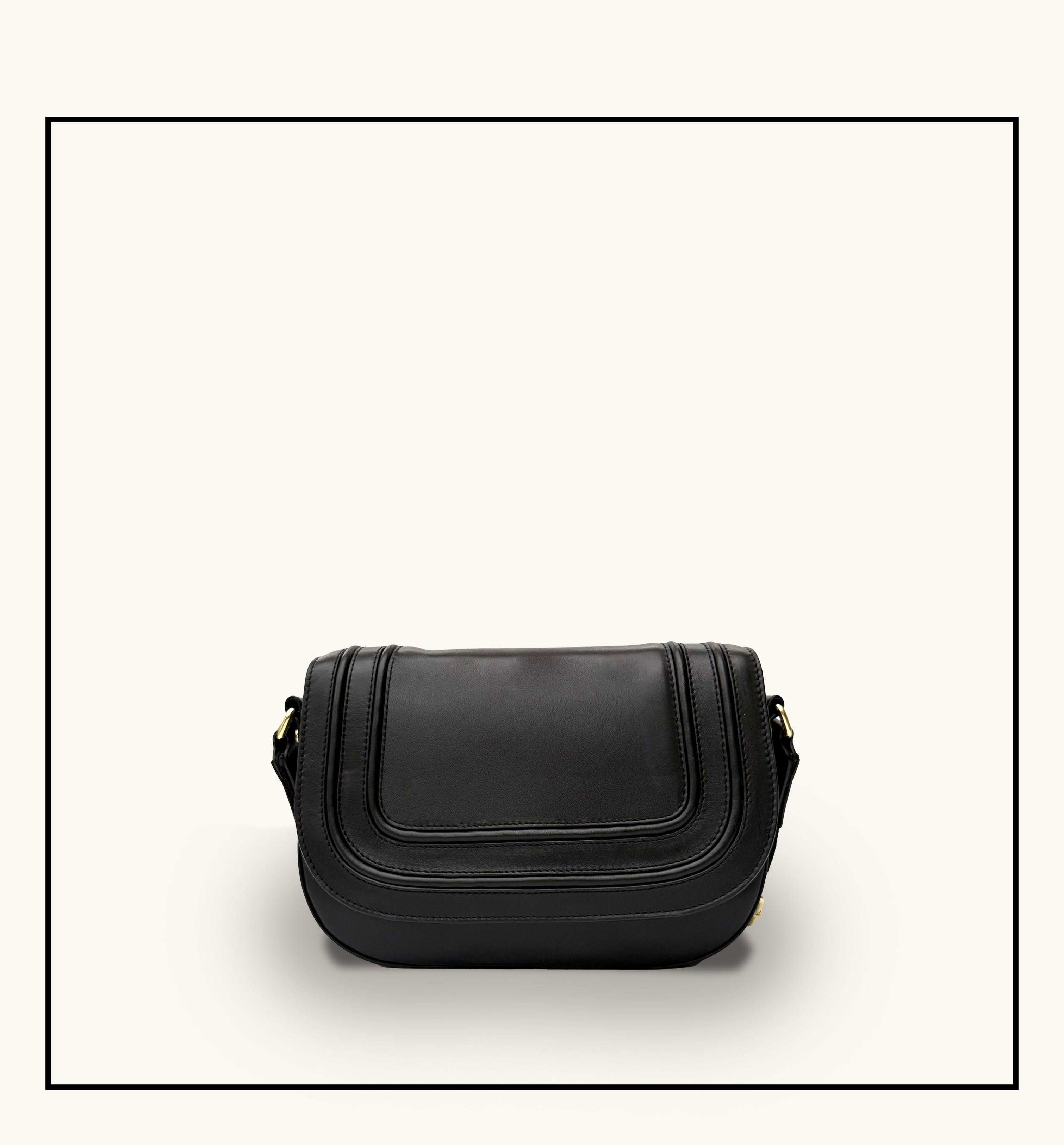 The Mimi Midi Black Leather Bag