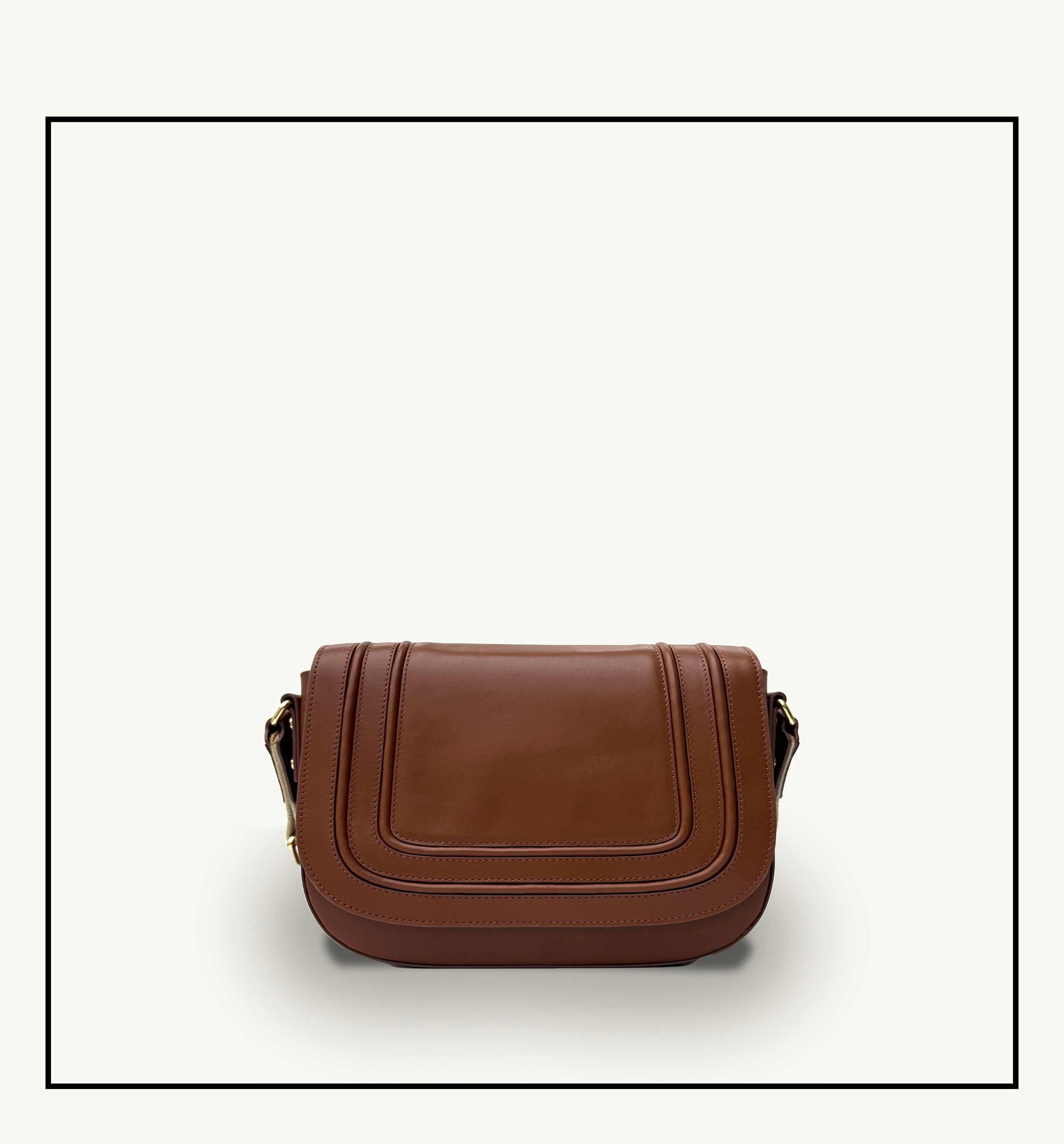 The Mimi Midi Tan Leather Bag