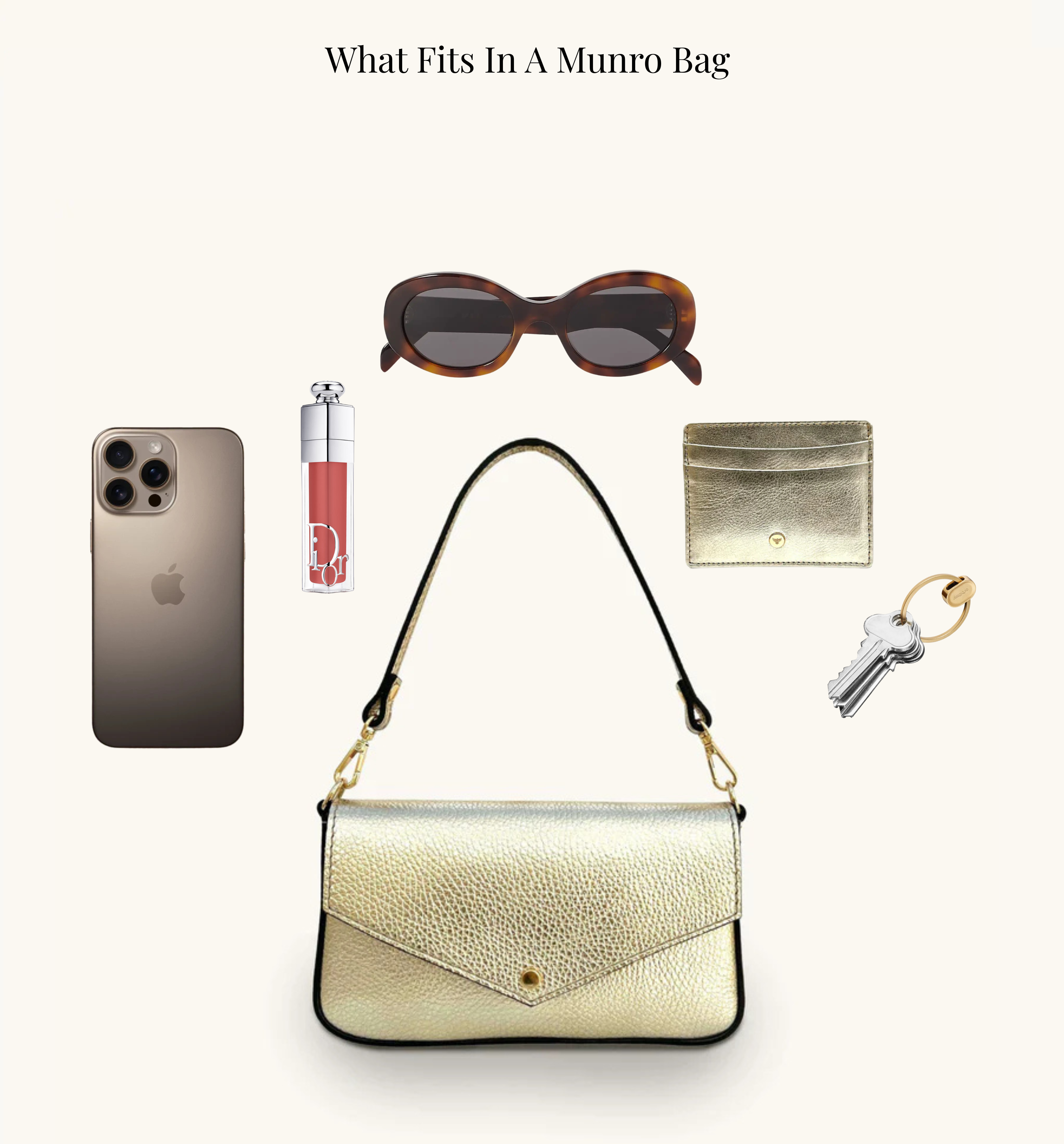 The Munro Stone Leather Shoulder Bag