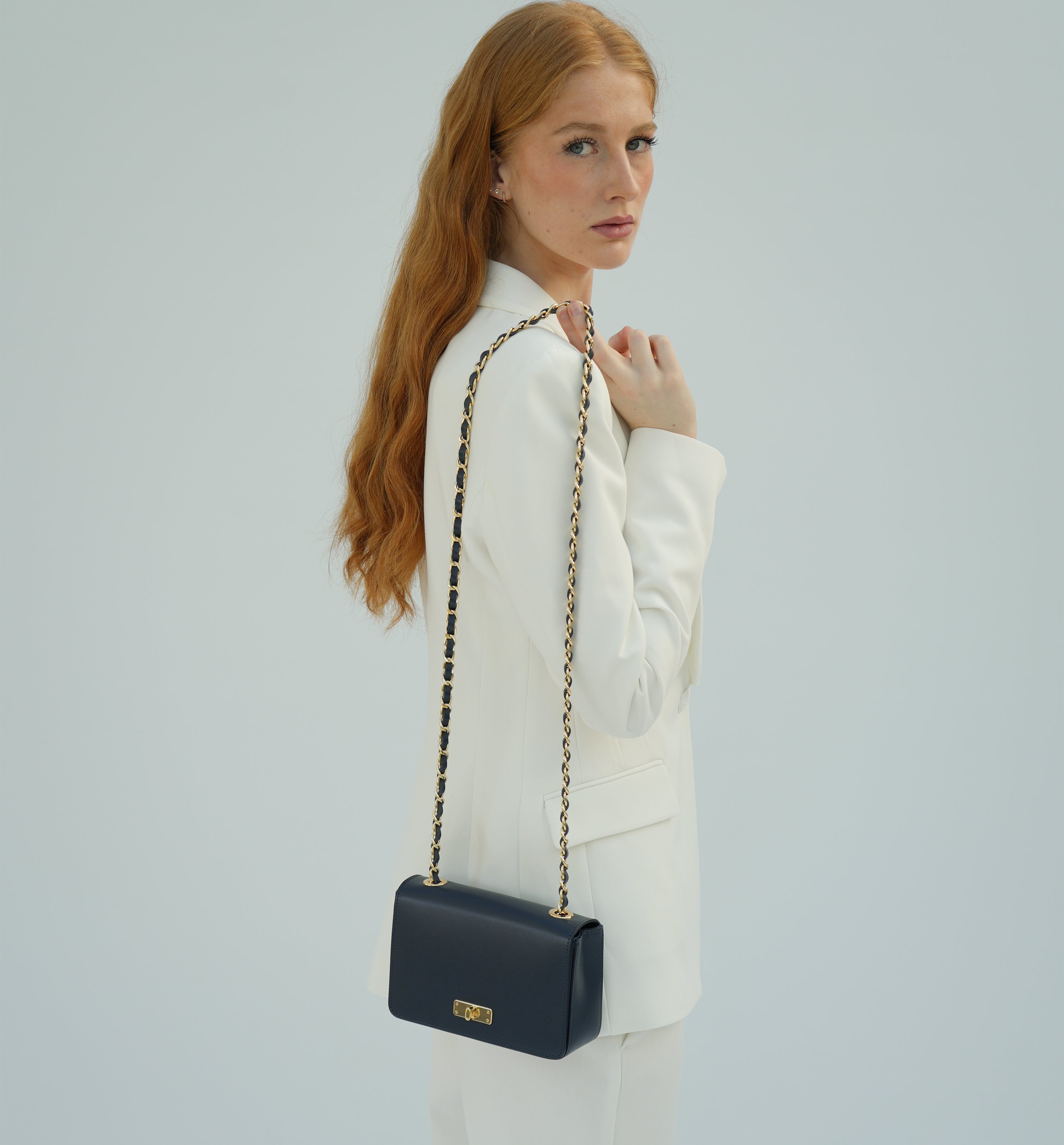 The Grace Navy Leather Bag