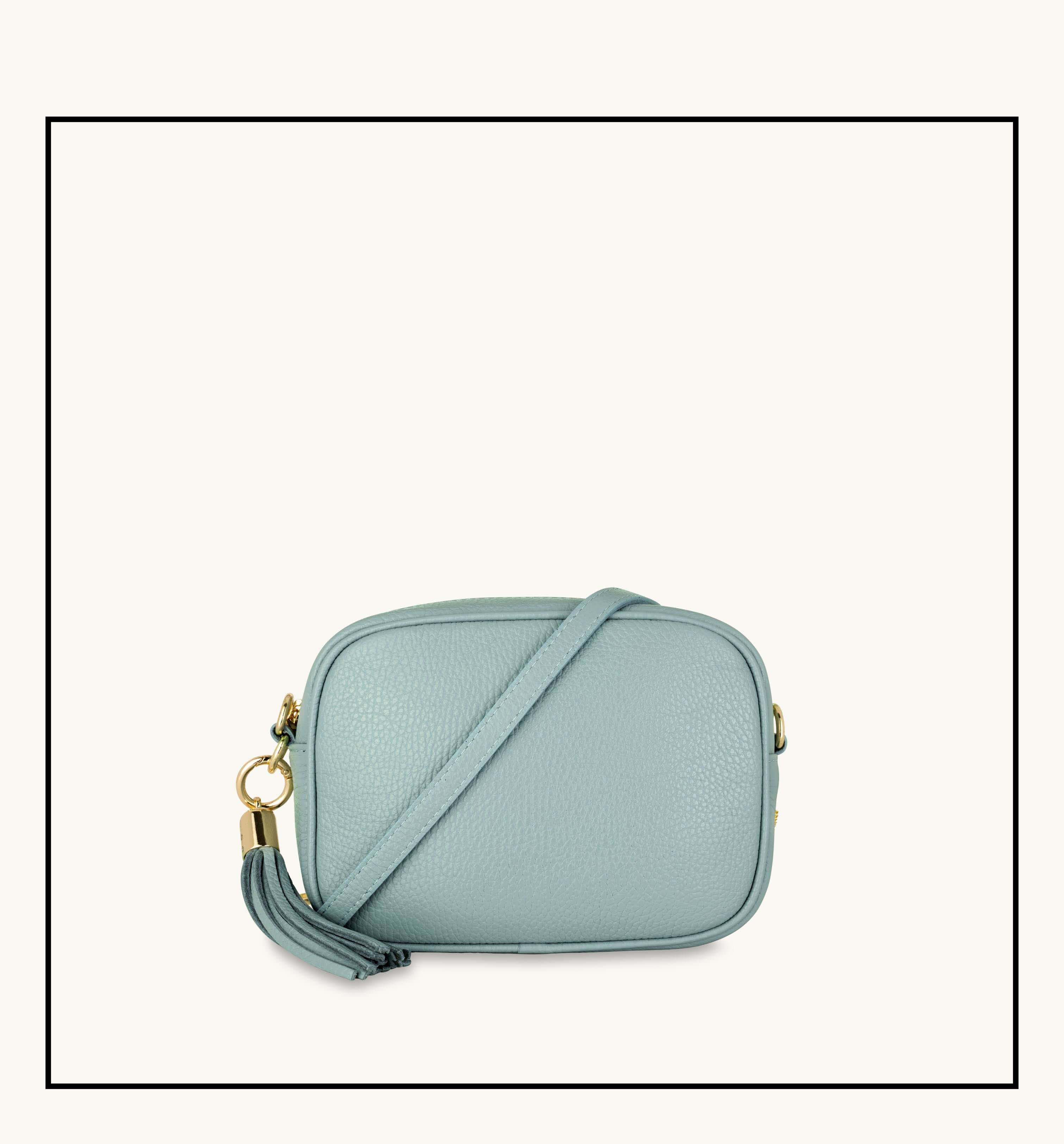 The Tassel Pale Blue Leather Crossbody Bag