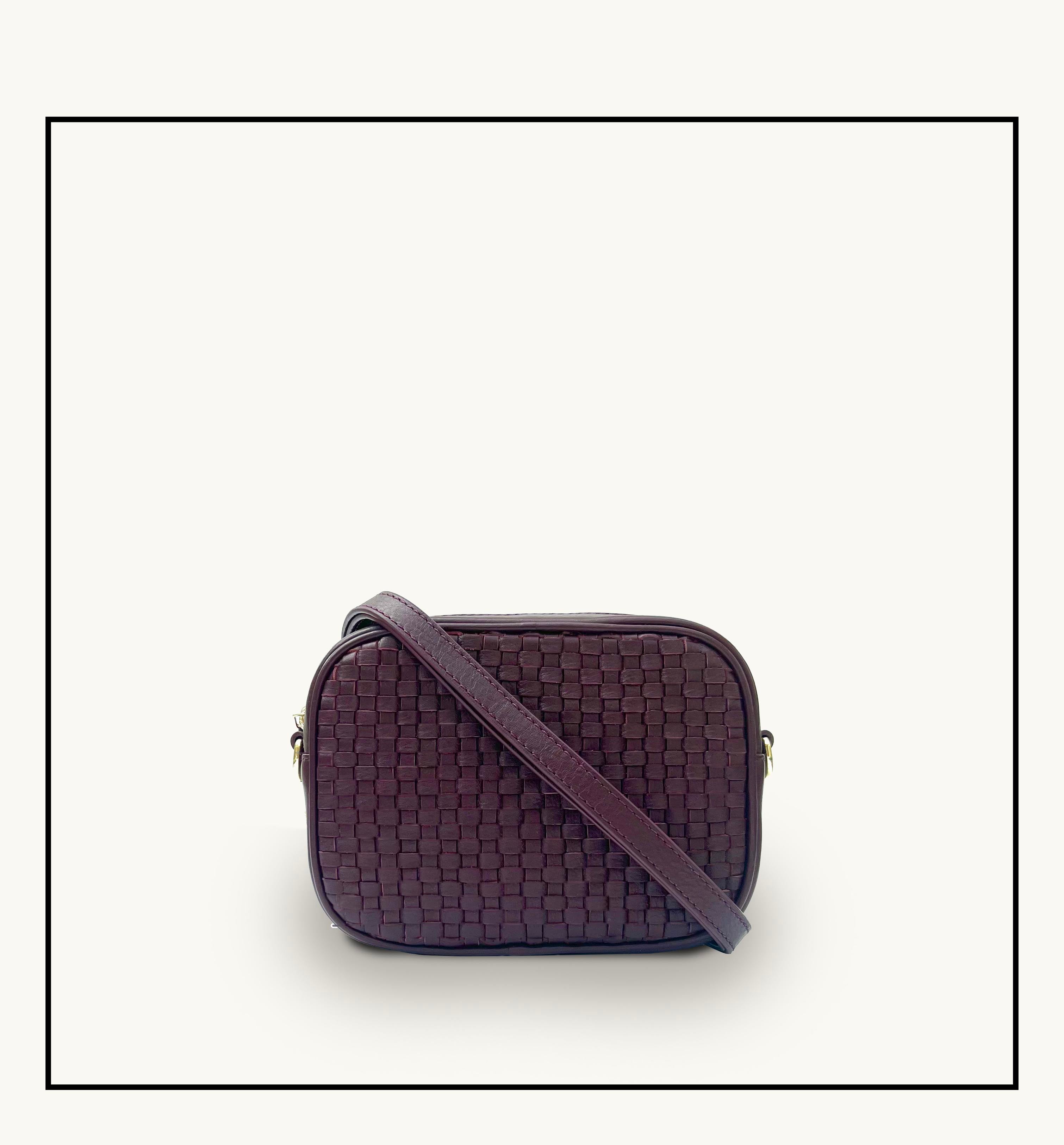 The Penelope Port Woven Leather Camera Bag