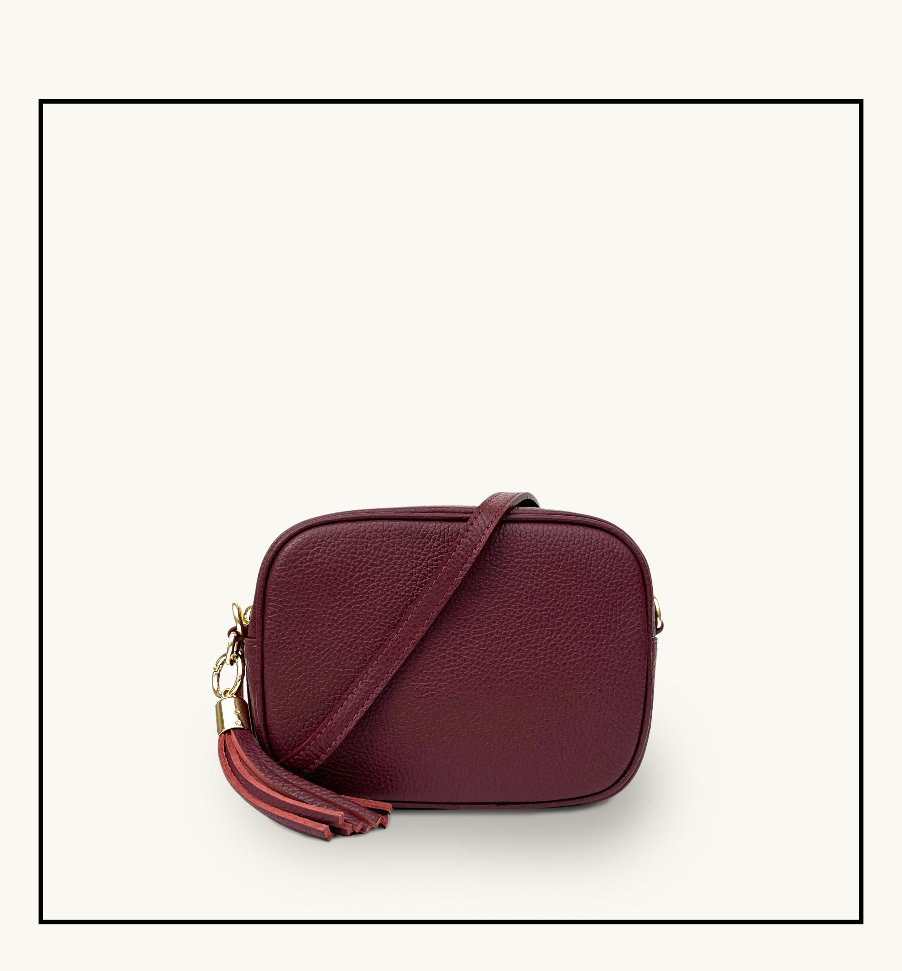 The Tassel Burgundy Leather Crossbody Bag