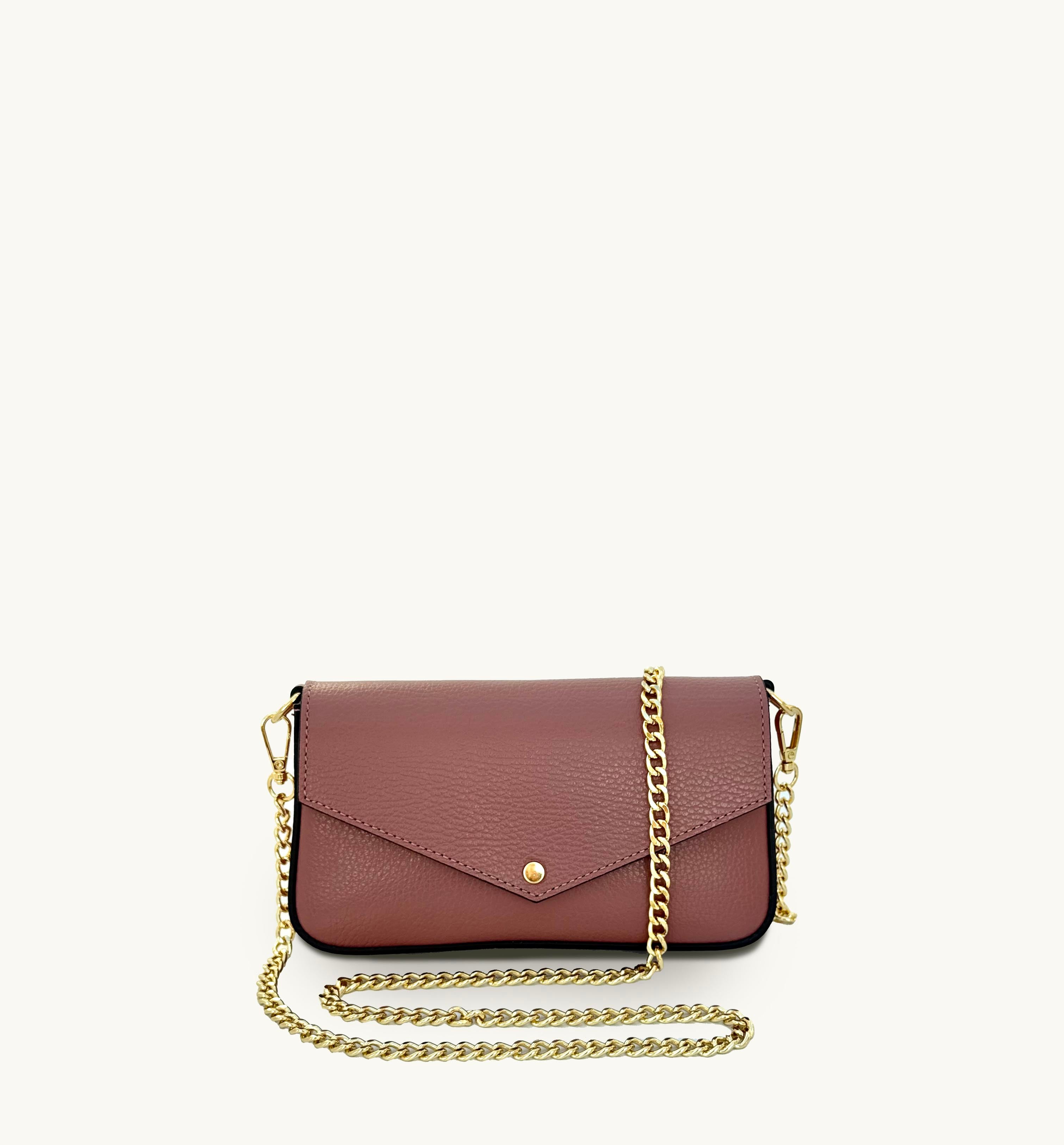The Munro Antique Rose Leather Shoulder Bag