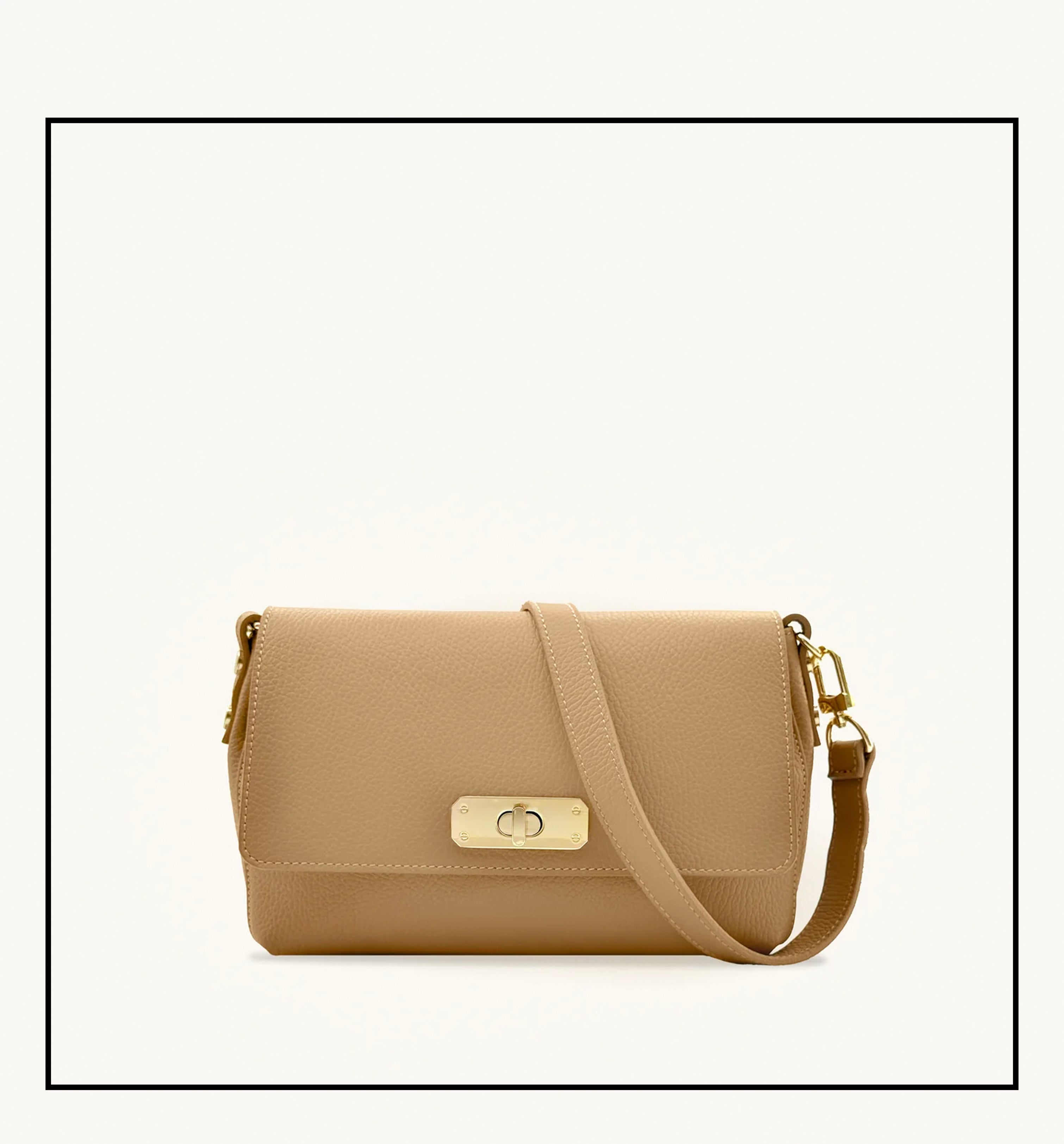 The Maisie Midi Sand Leather Bag