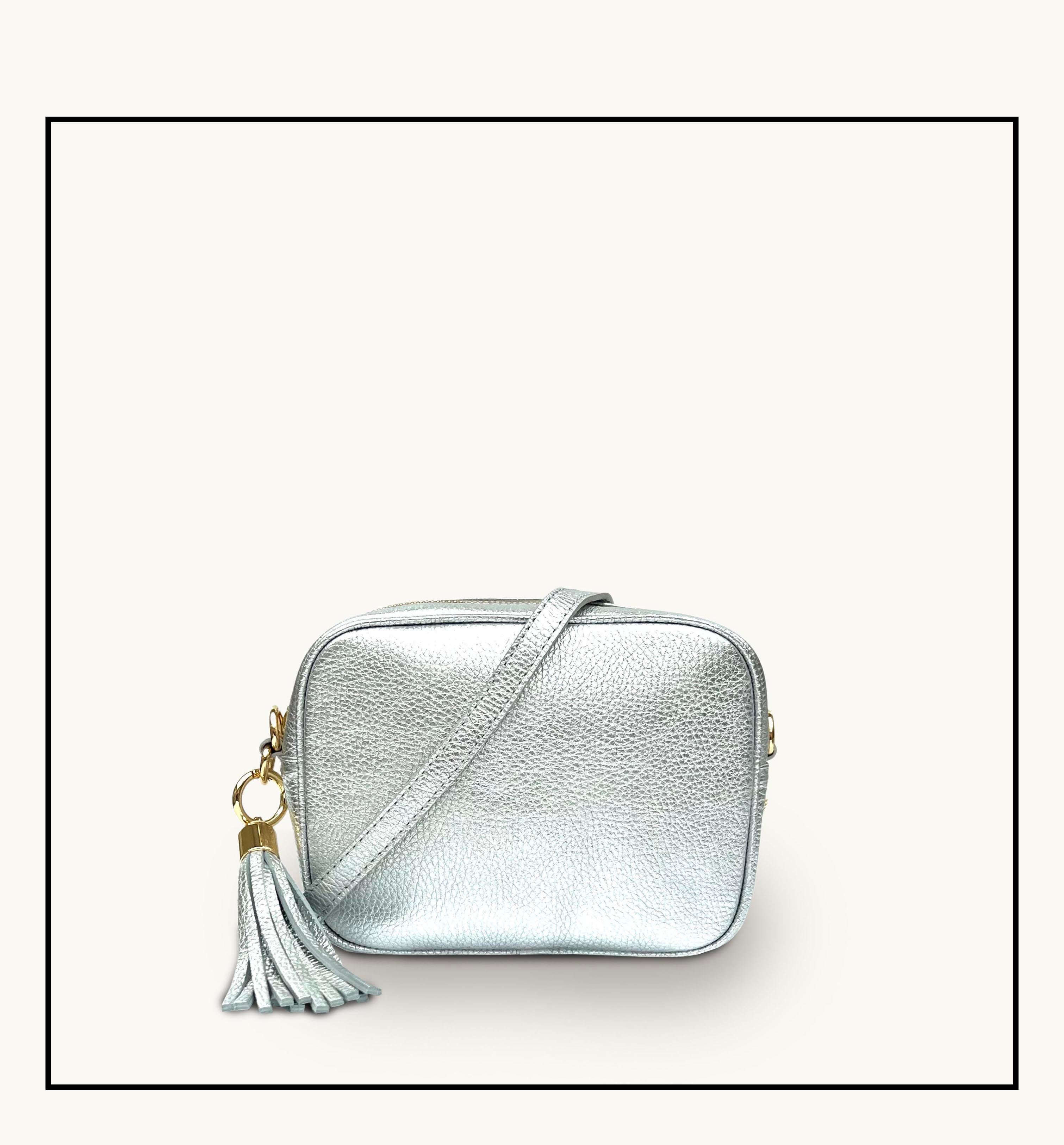 The Tassel Silver Leather Crossbody Bag