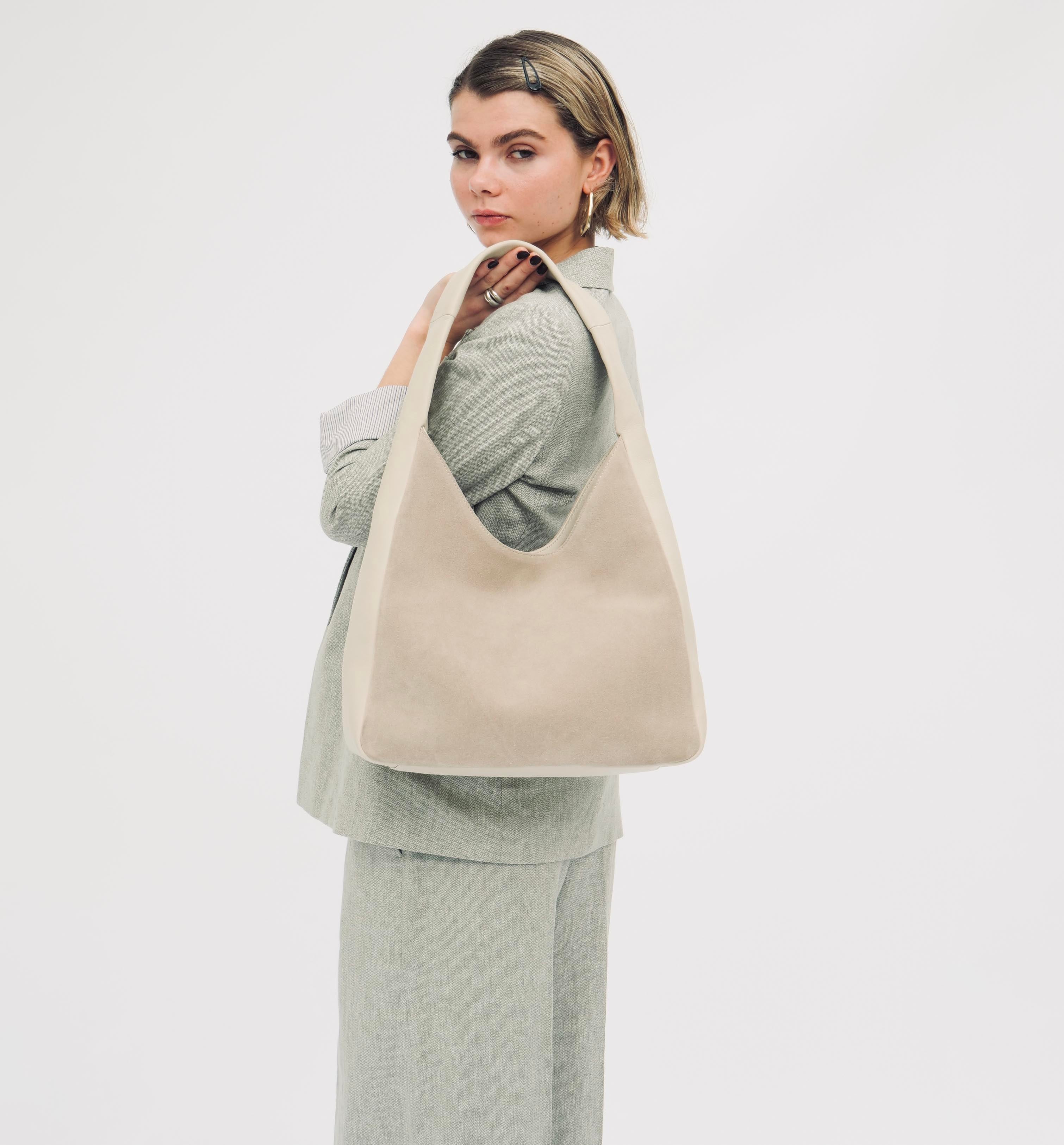 The Henry Stone Leather And Suede Hobo Bag