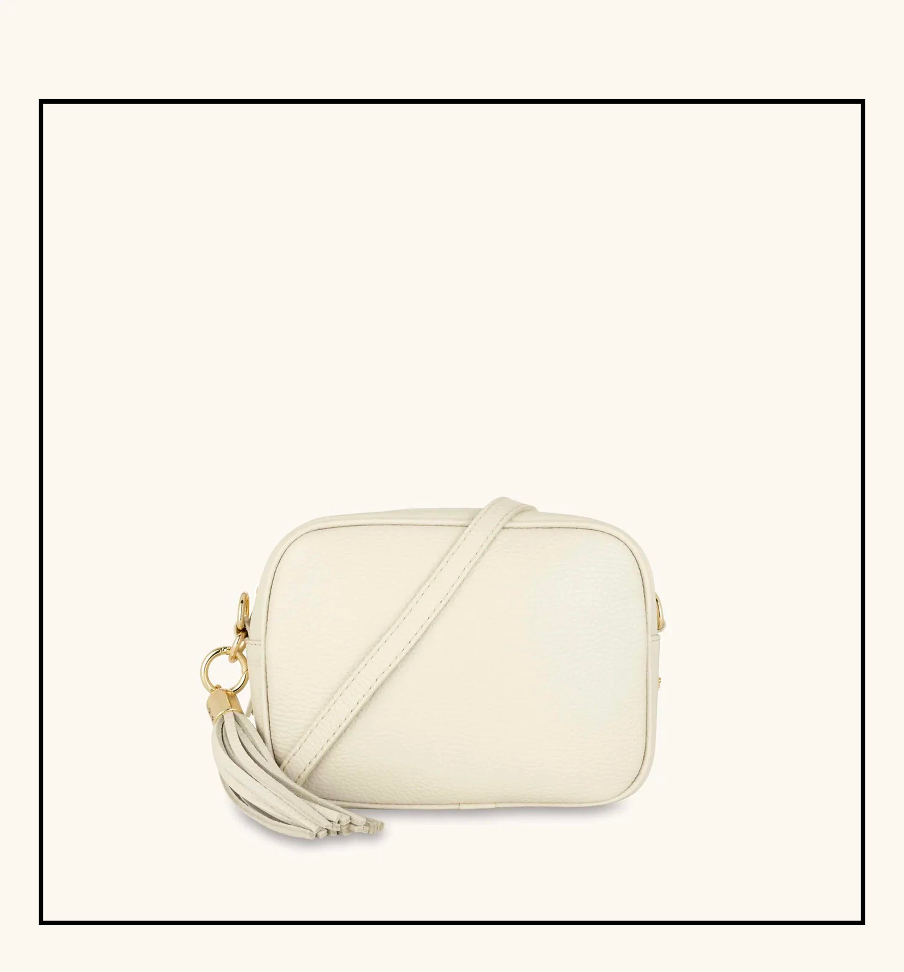 The Tassel Stone Leather Crossbody Bag