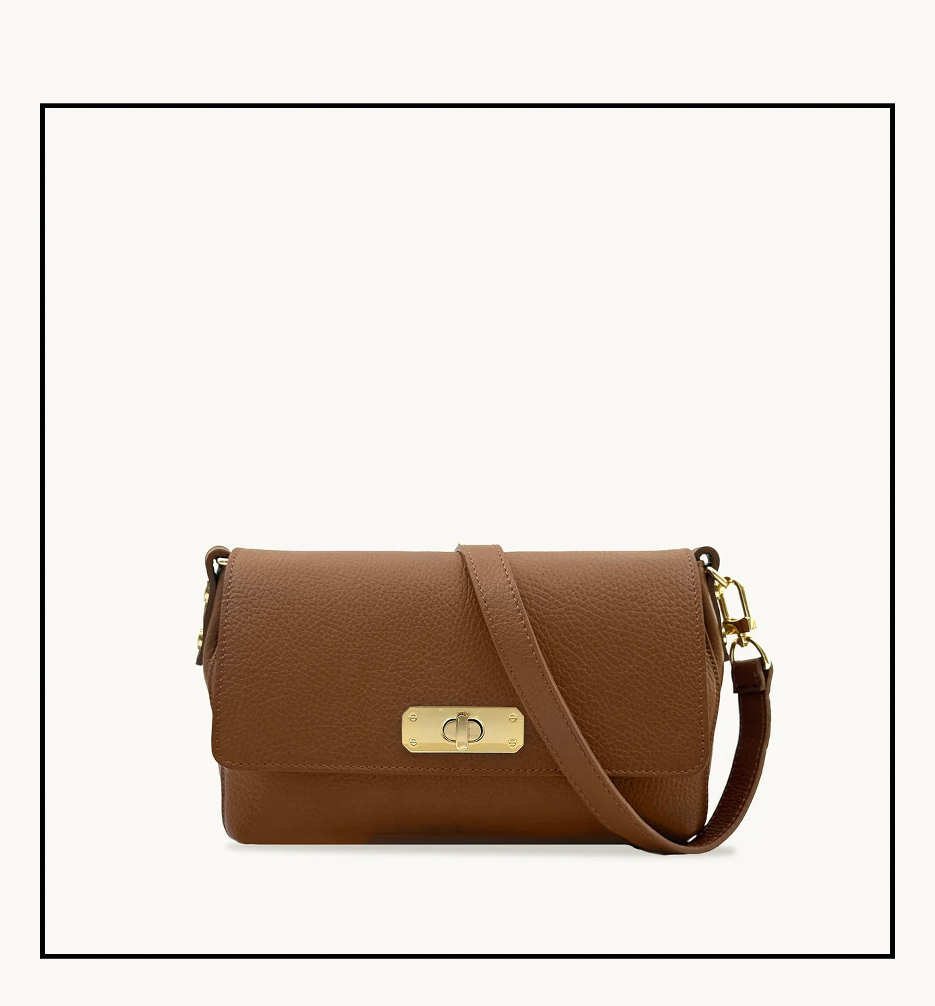 The Maisie Midi Tan Leather Bag