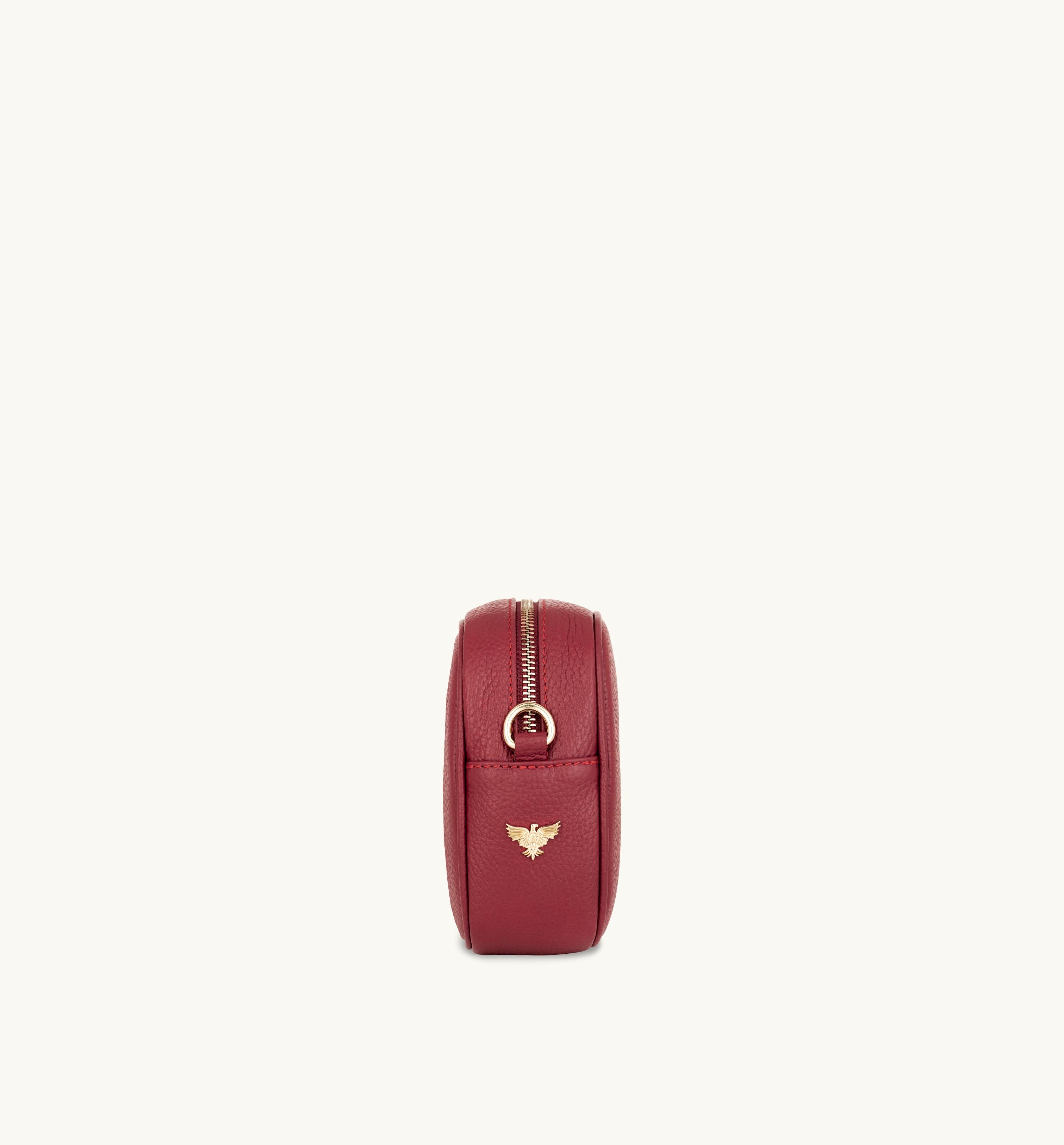 The Tassel Cherry Red Leather Crossbody Bag
