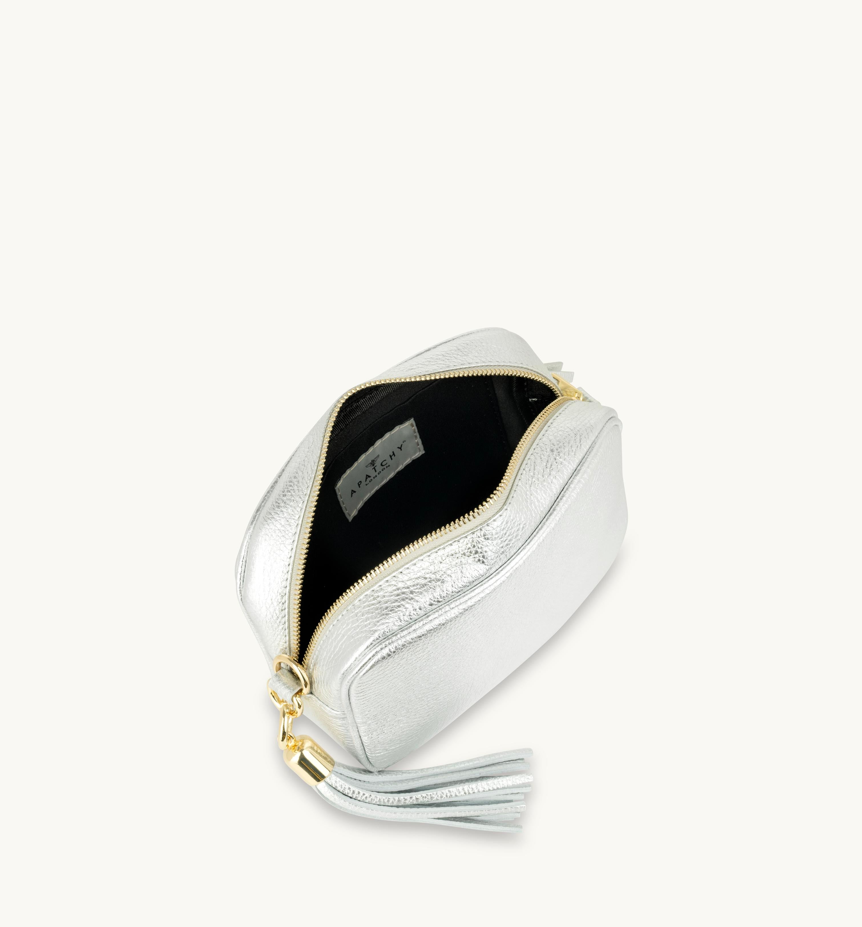 The Tassel Silver Leather Crossbody Bag