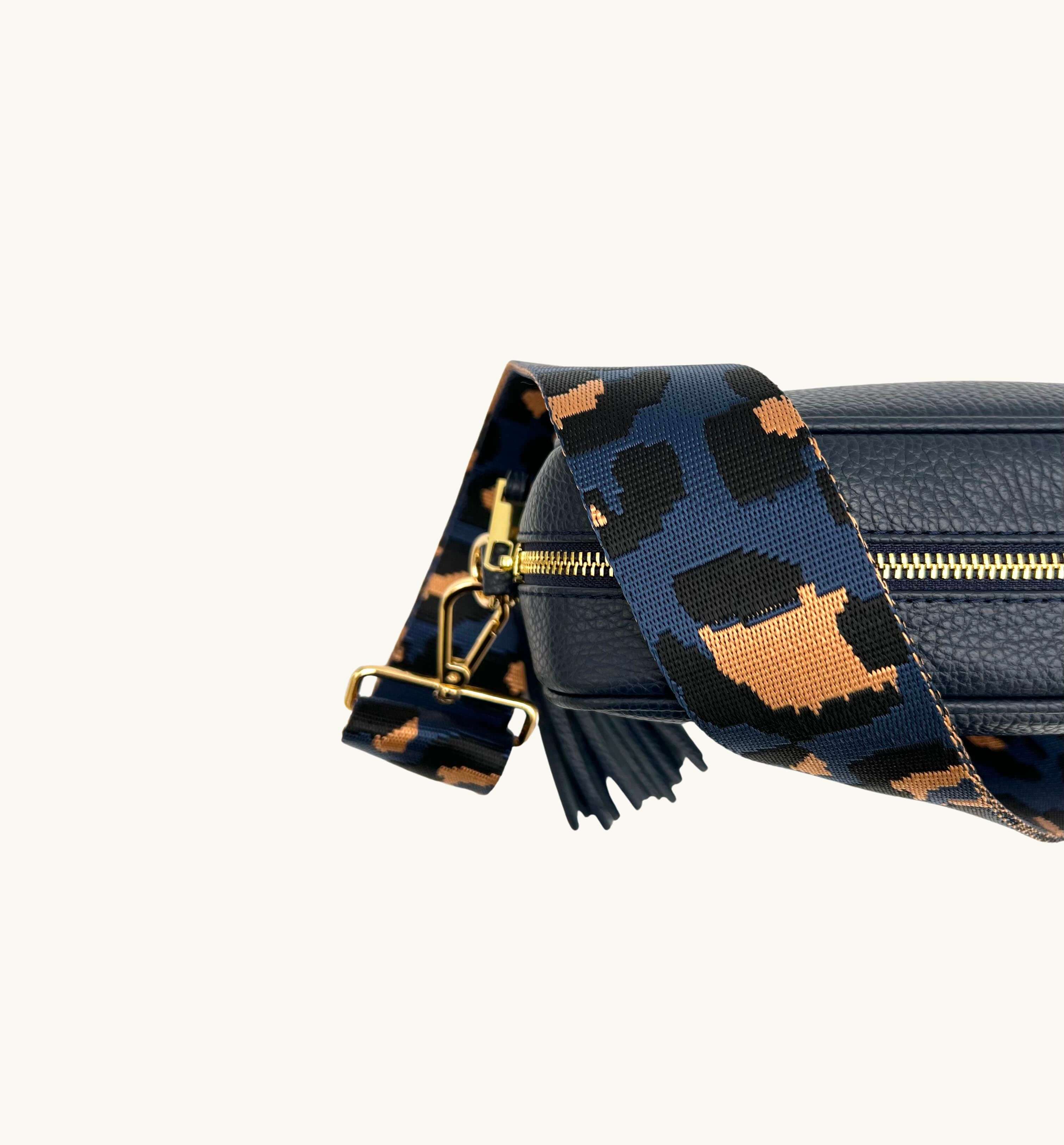 Navy Leopard Strap