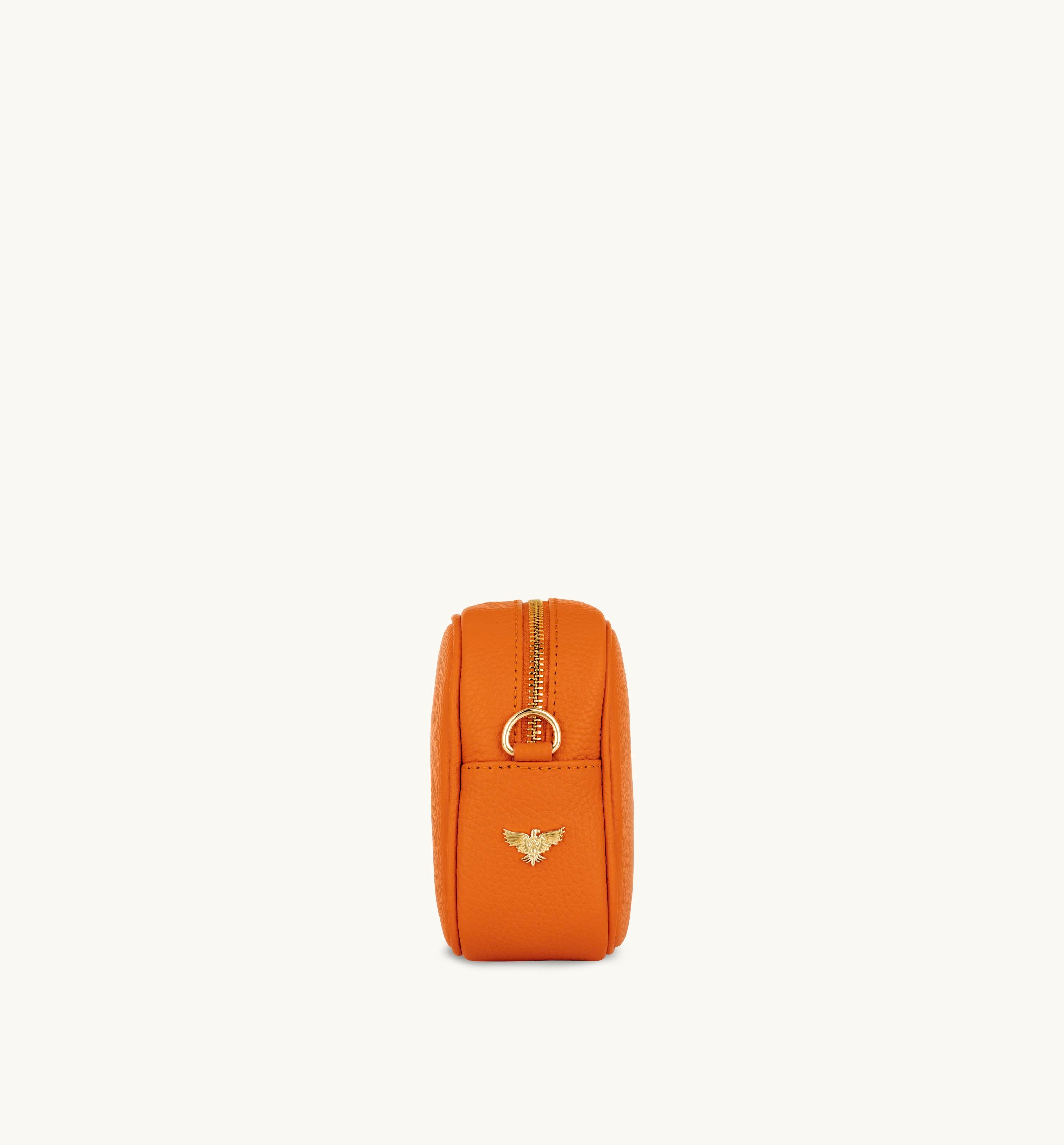 The Tassel Orange Leather Crossbody Bag