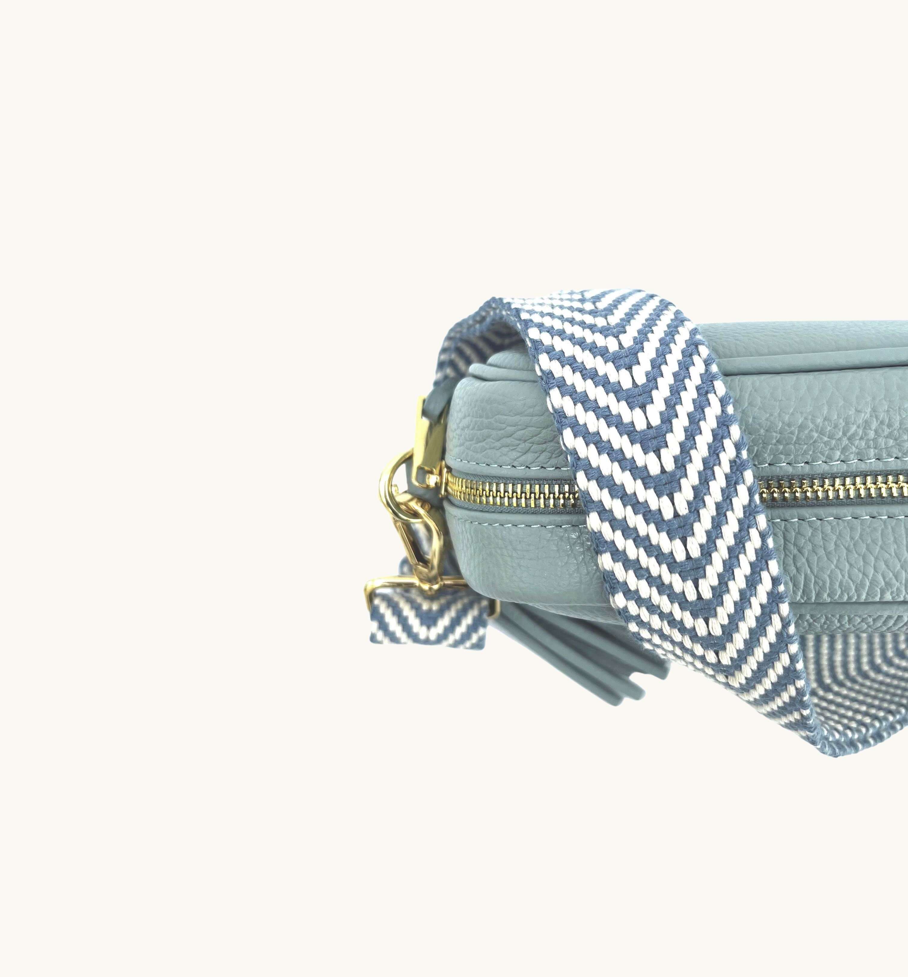 Denim Blue Chevron Strap