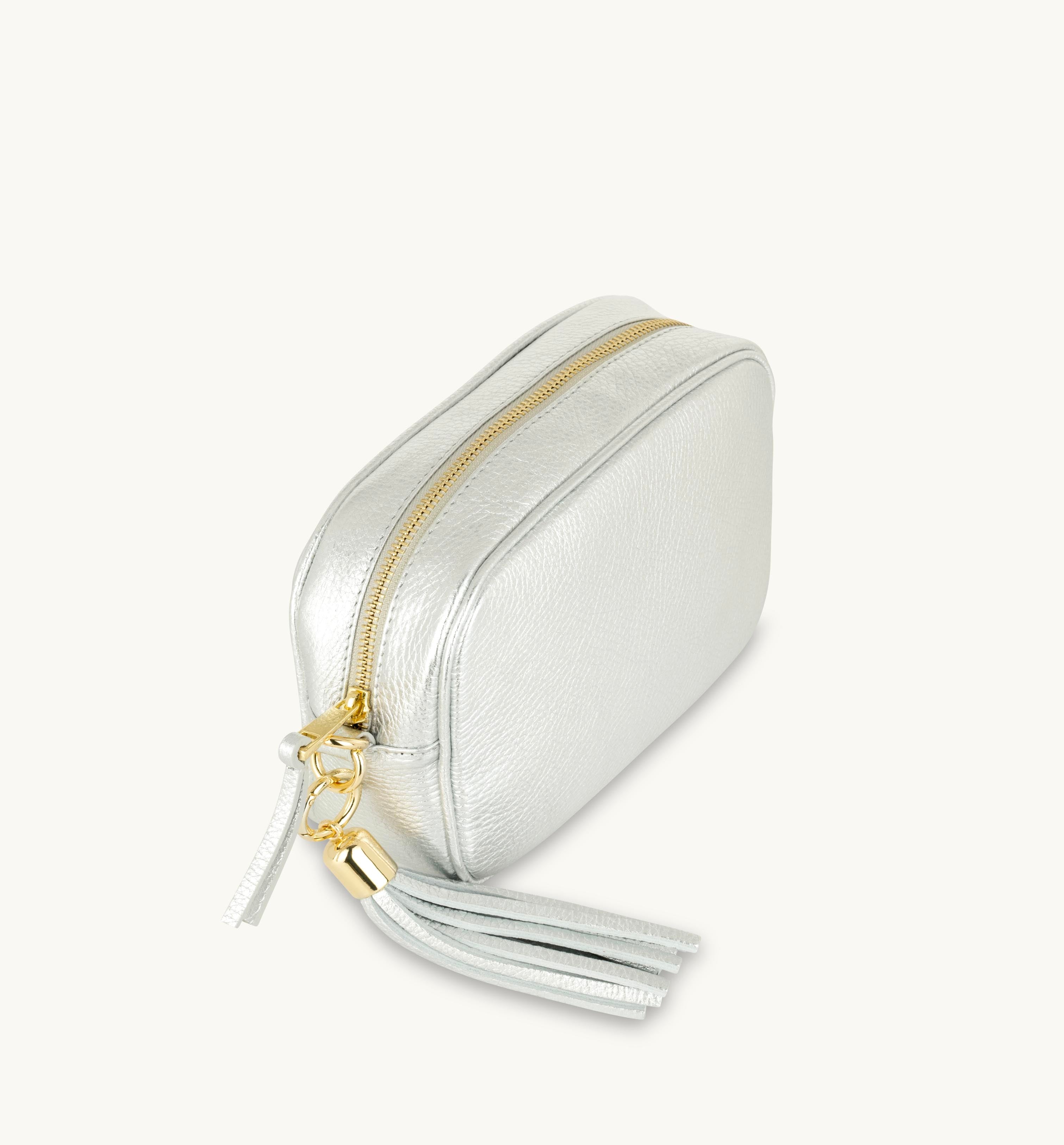 The Tassel Silver Leather Crossbody Bag