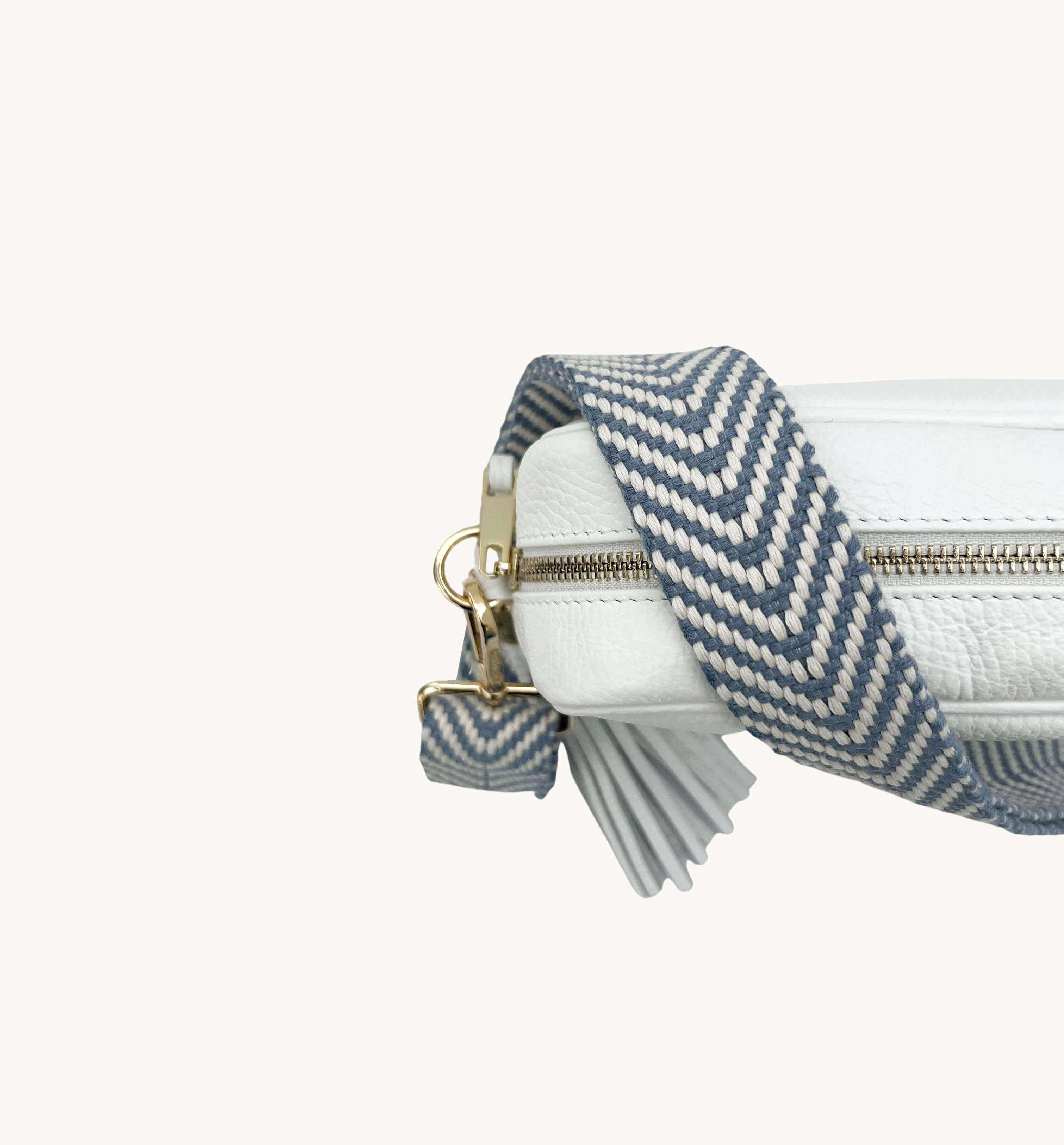 Denim Blue Chevron Strap