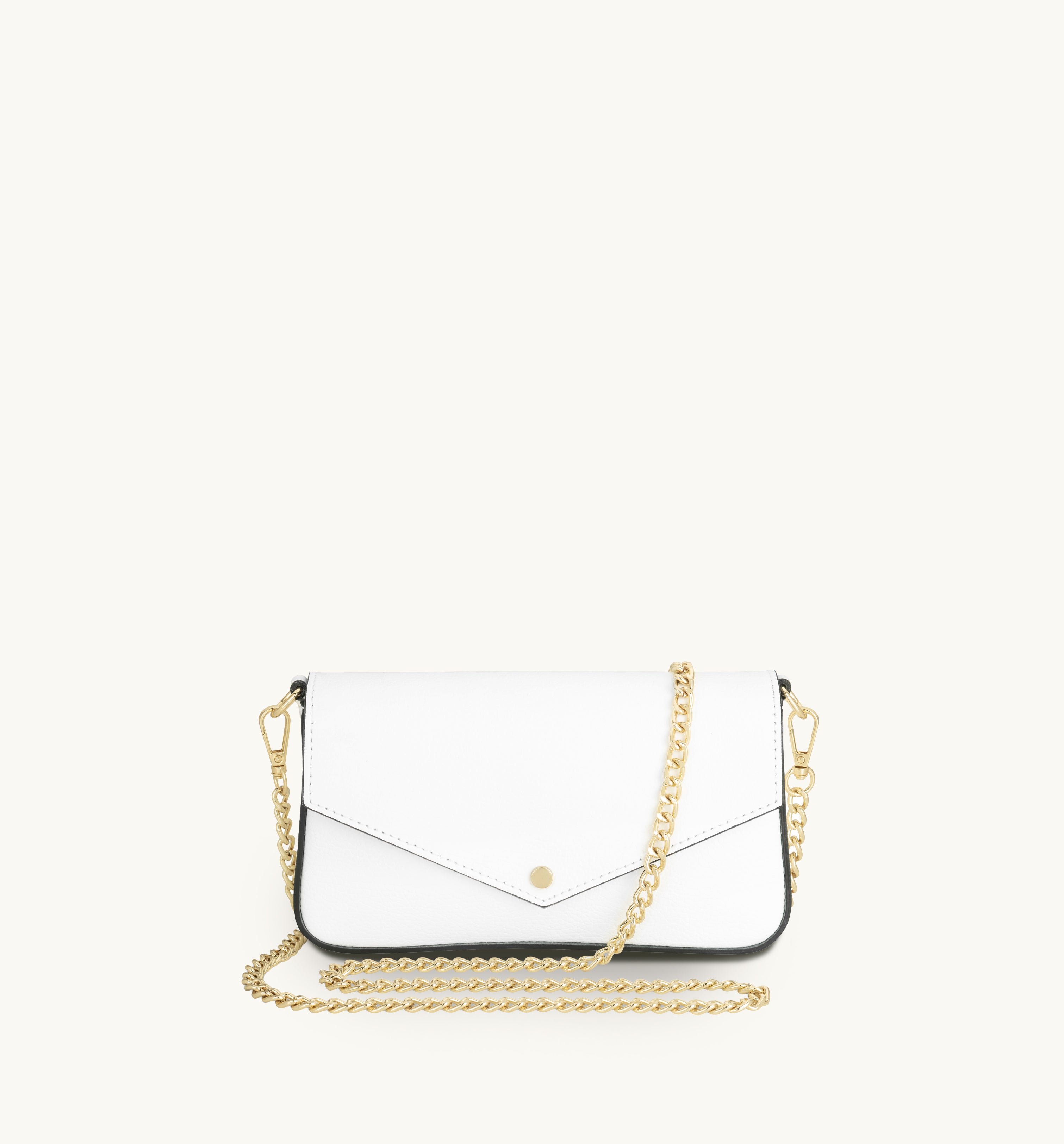 The Munro White Leather Shoulder Bag