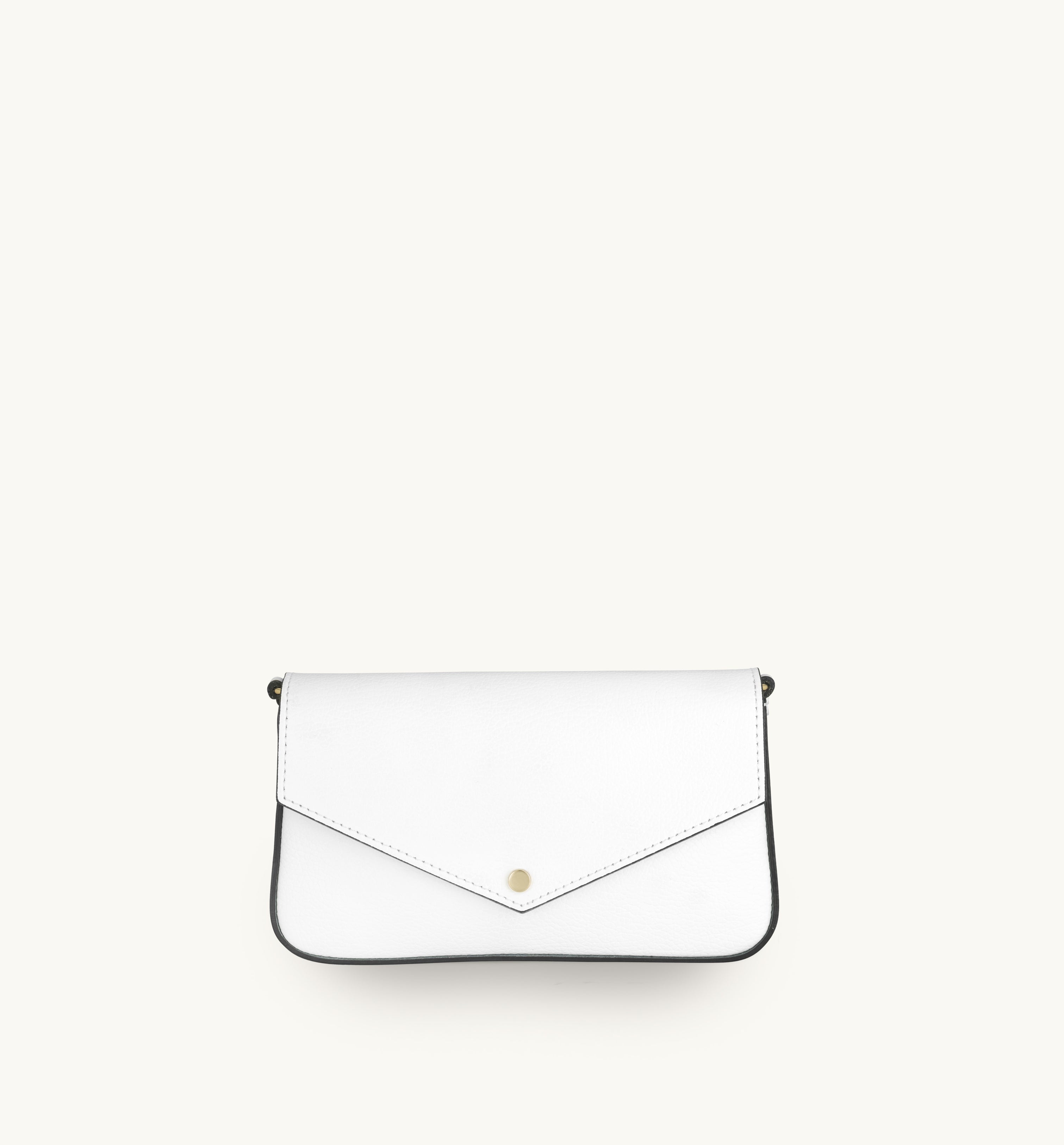 The Munro White Leather Shoulder Bag