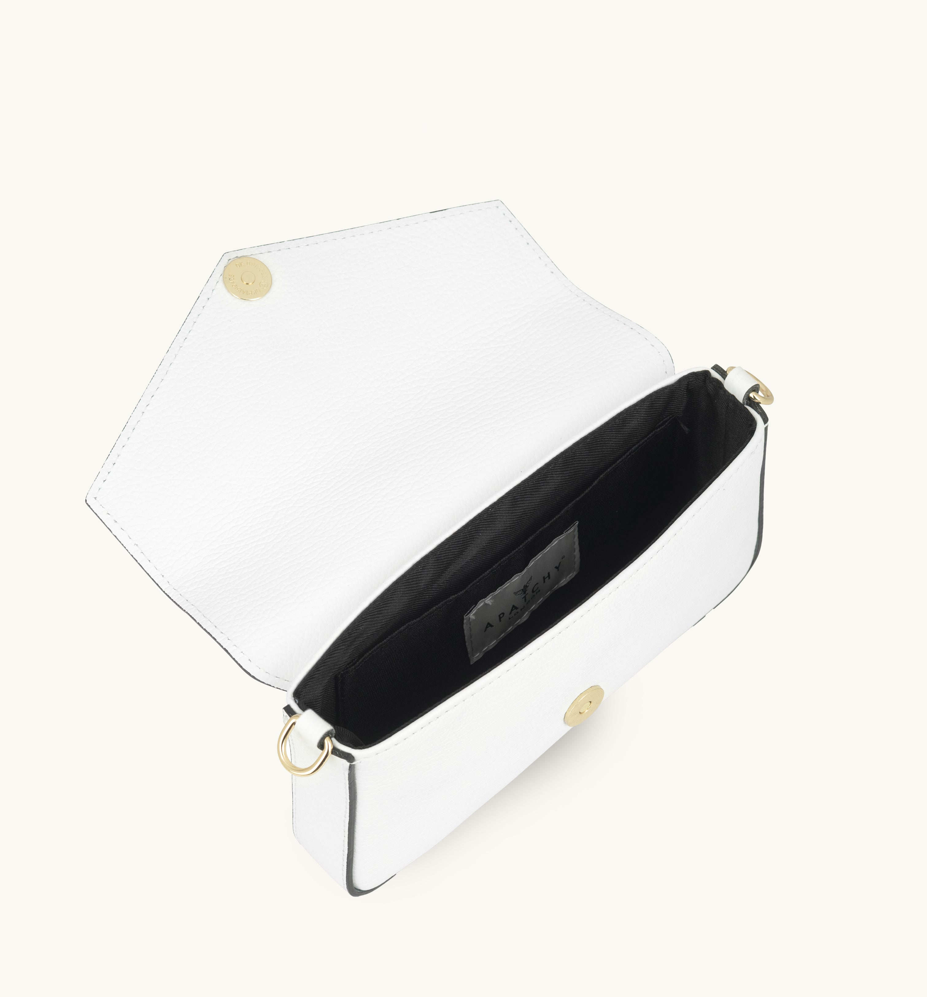The Munro White Leather Shoulder Bag