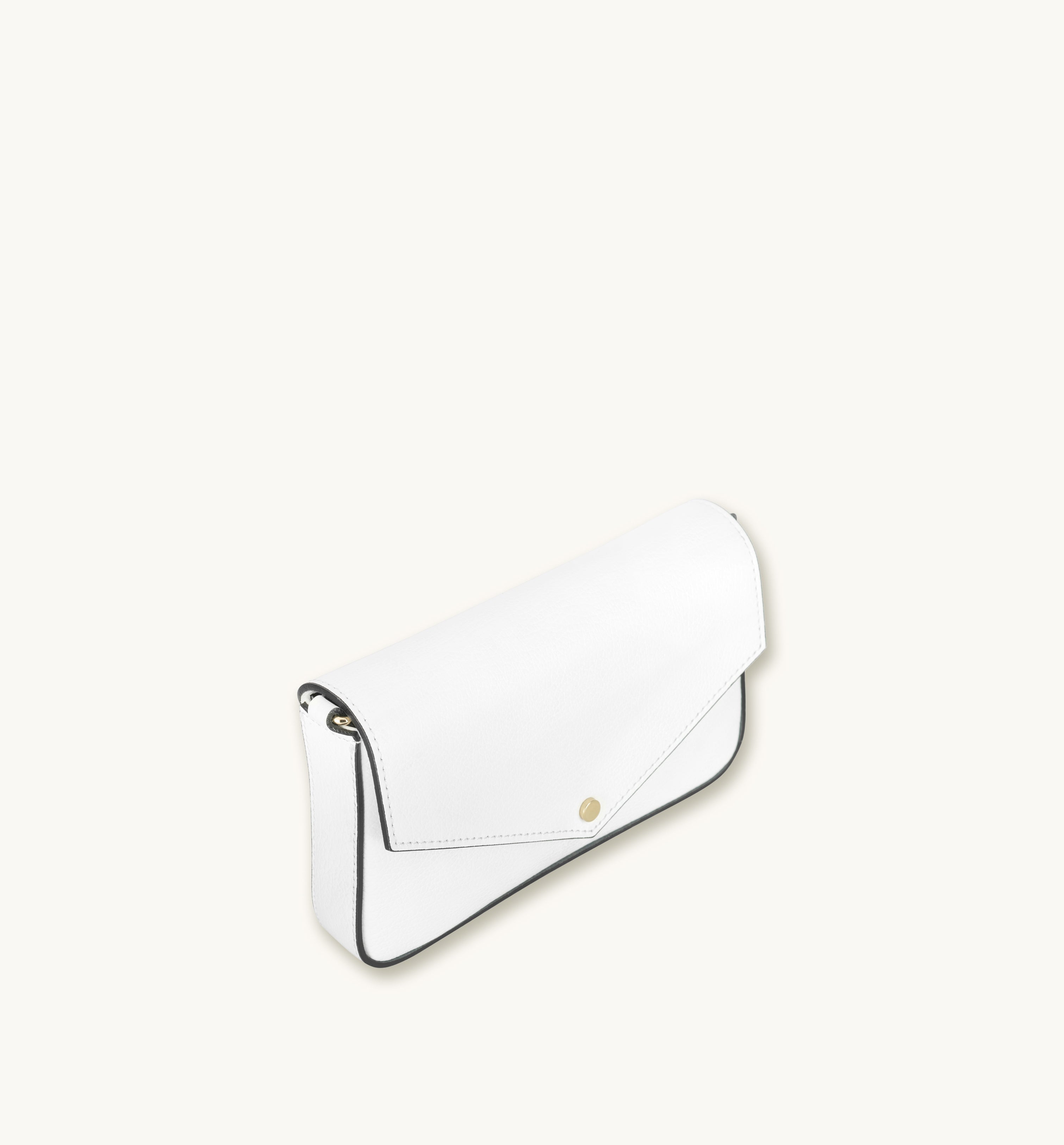 The Munro White Leather Shoulder Bag