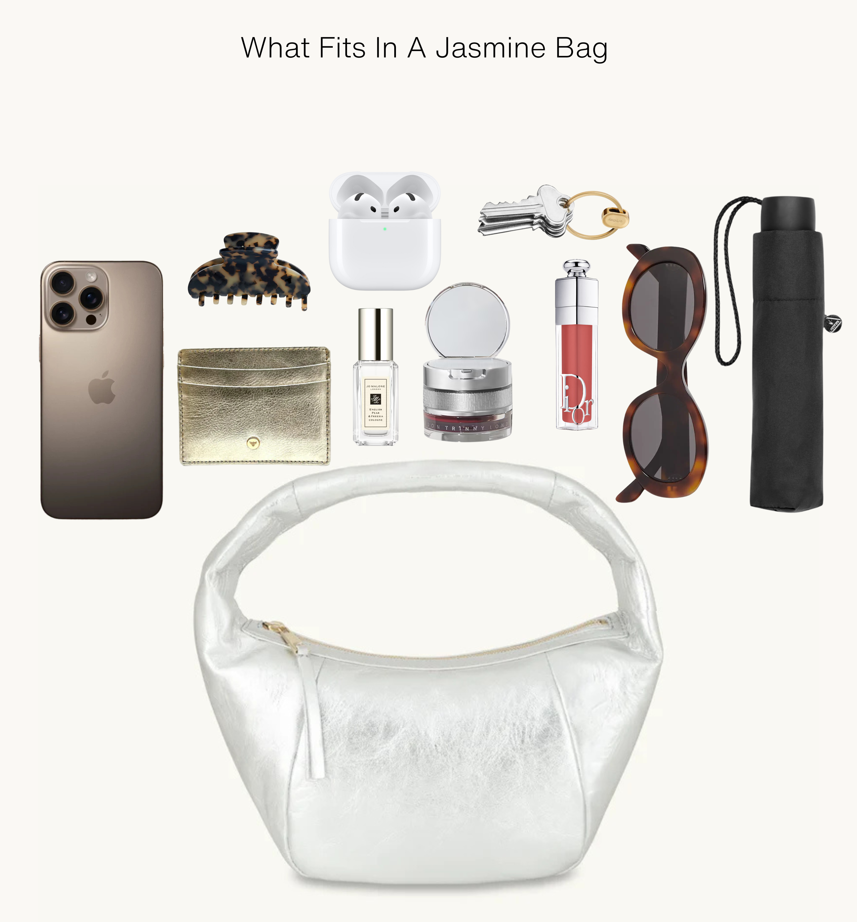 The Jasmine Black Leather Bag