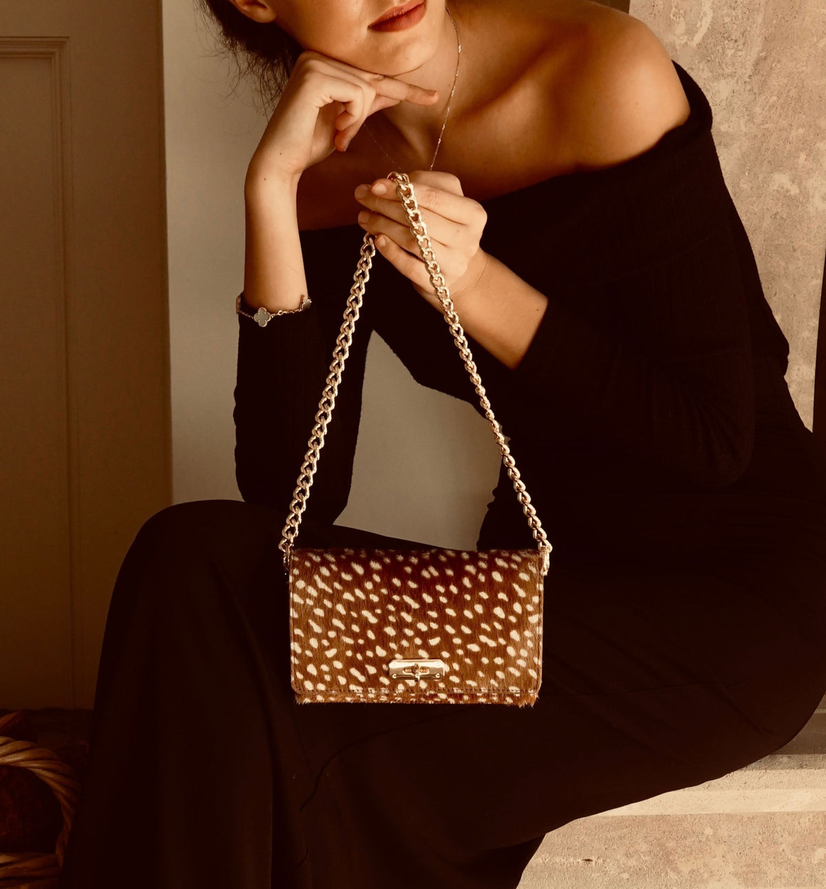 The Lyla Hair On Leather Bag
