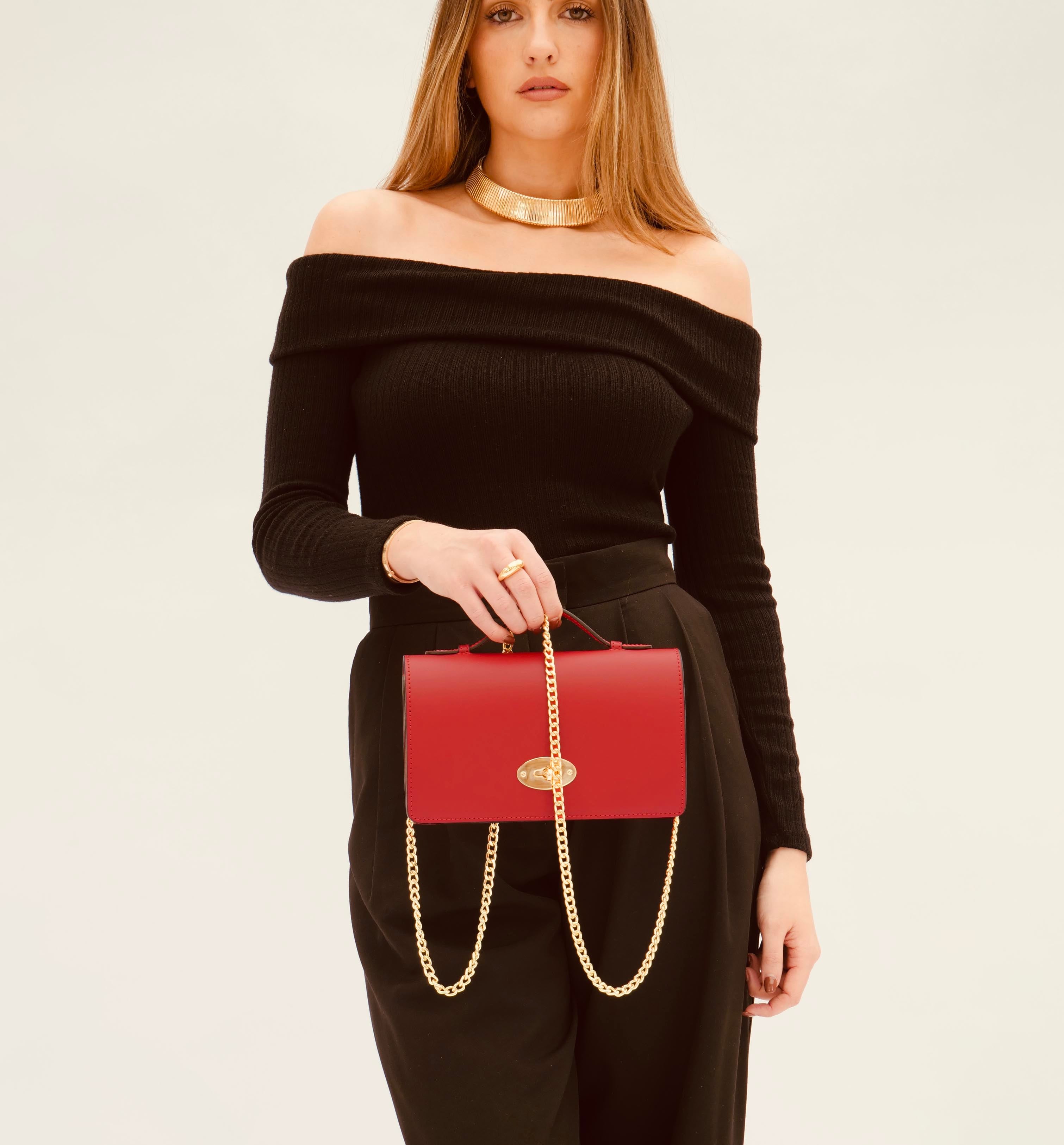 The Amelia Chilli Red Leather Bag
