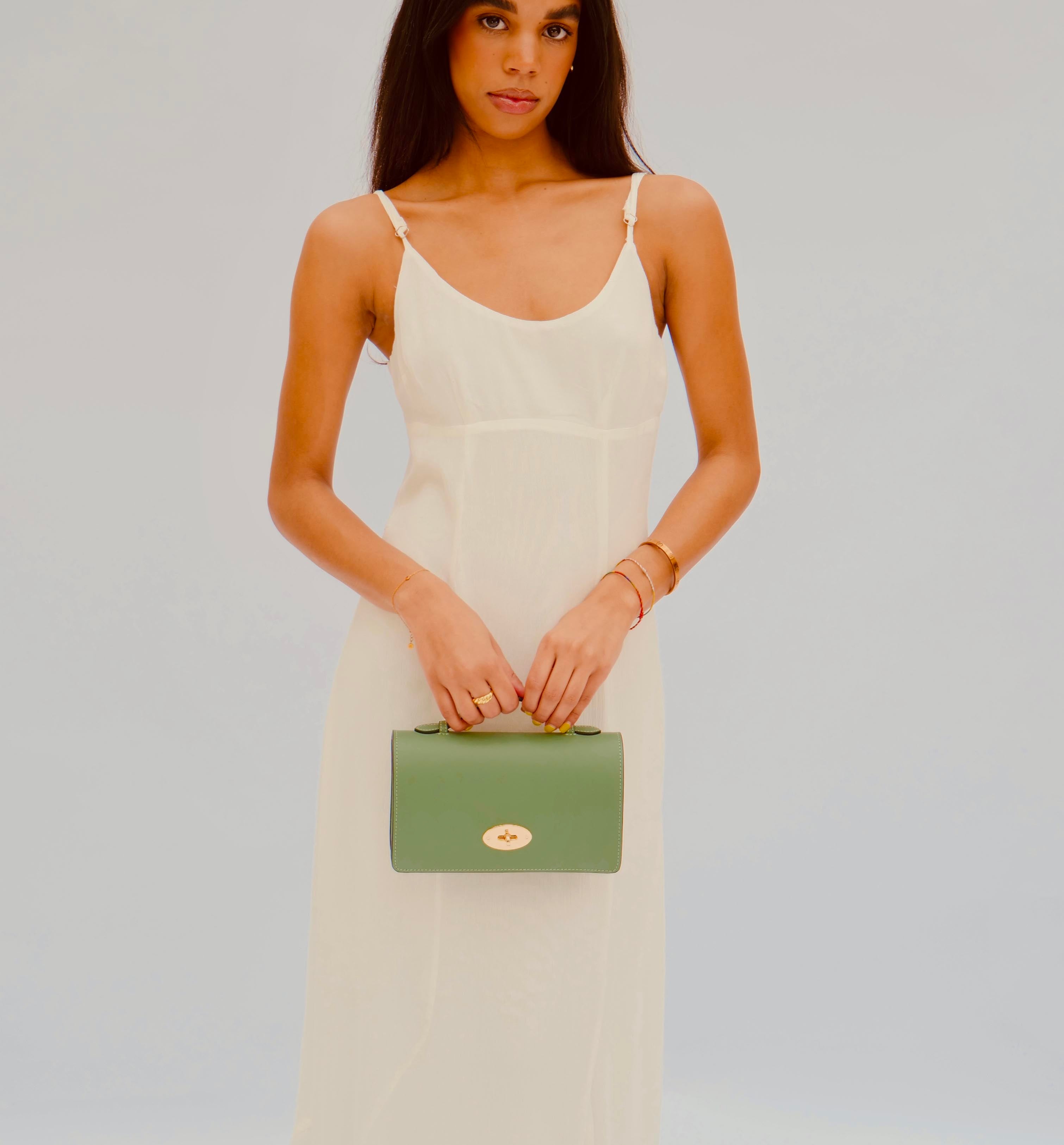 The Amelia Sage Green Leather Bag