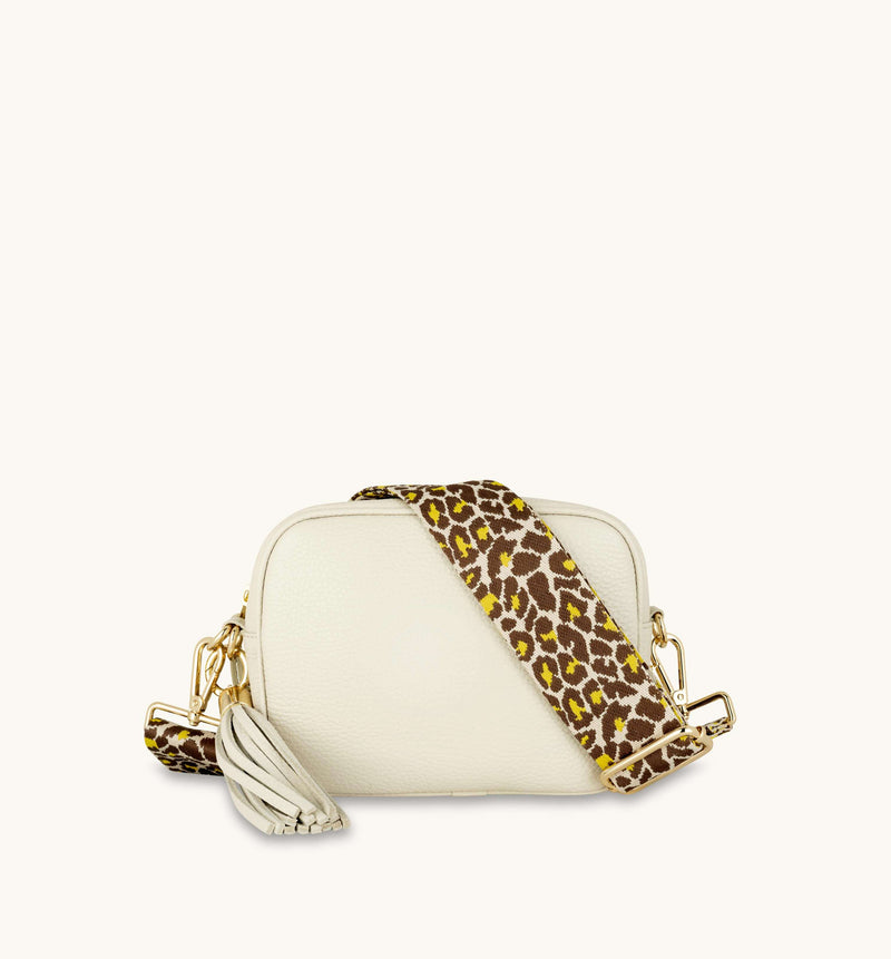 Apatchy London Stone Tassel Bag With Lemon Cheetah Strap