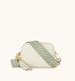 Apatchy London Stone Tassel Bag With Pistachio Arrows Strap