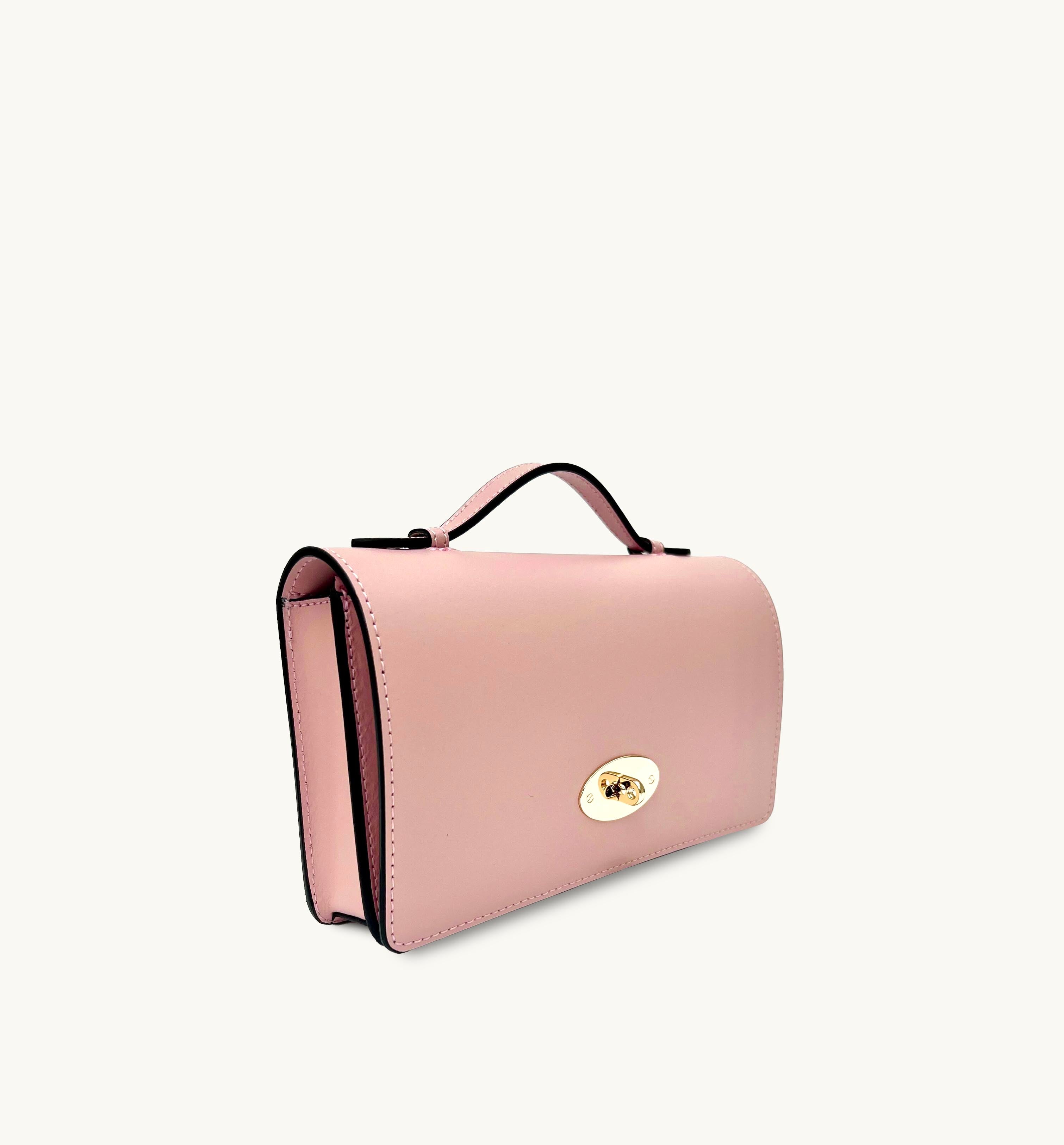 The Amelia Baby Pink Leather Bag