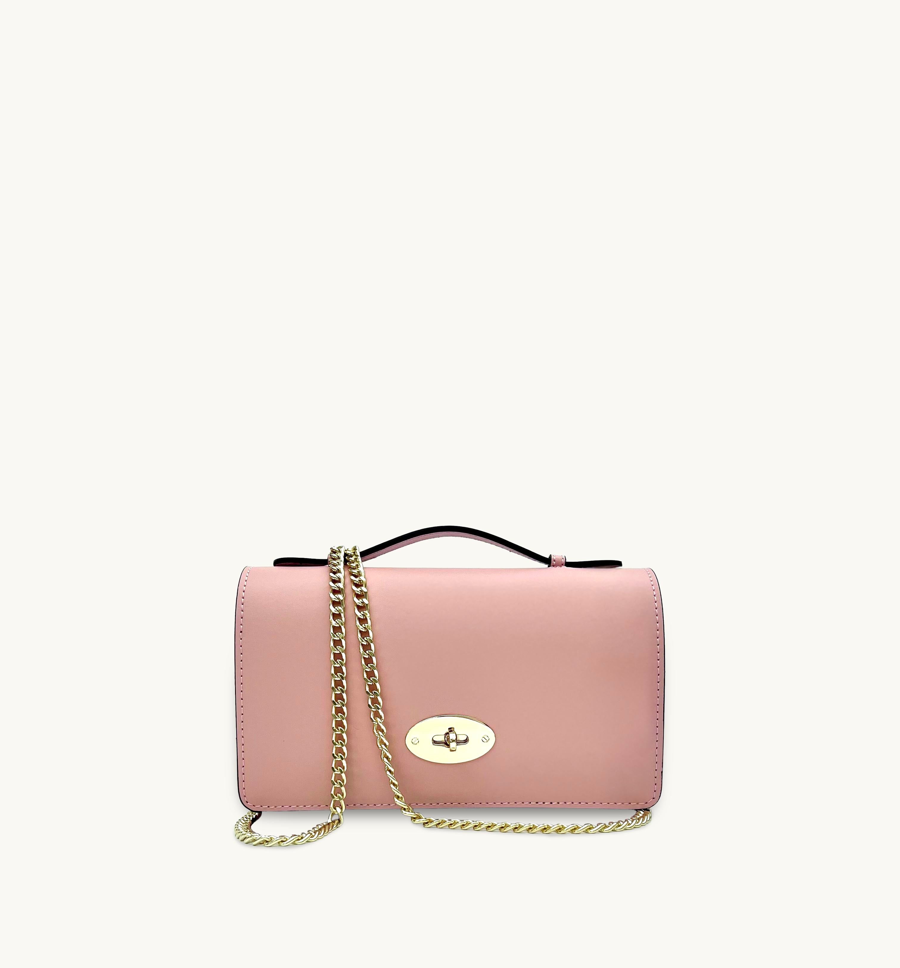 The Amelia Baby Pink Leather Bag