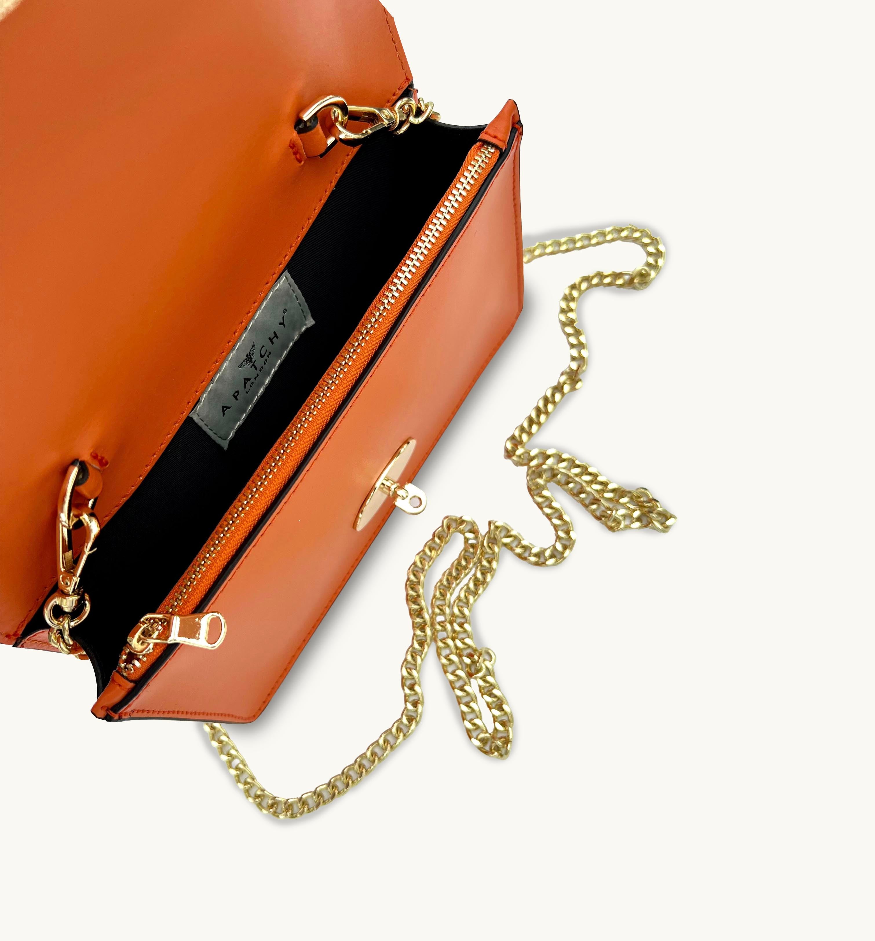 The Amelia Orange Leather Bag