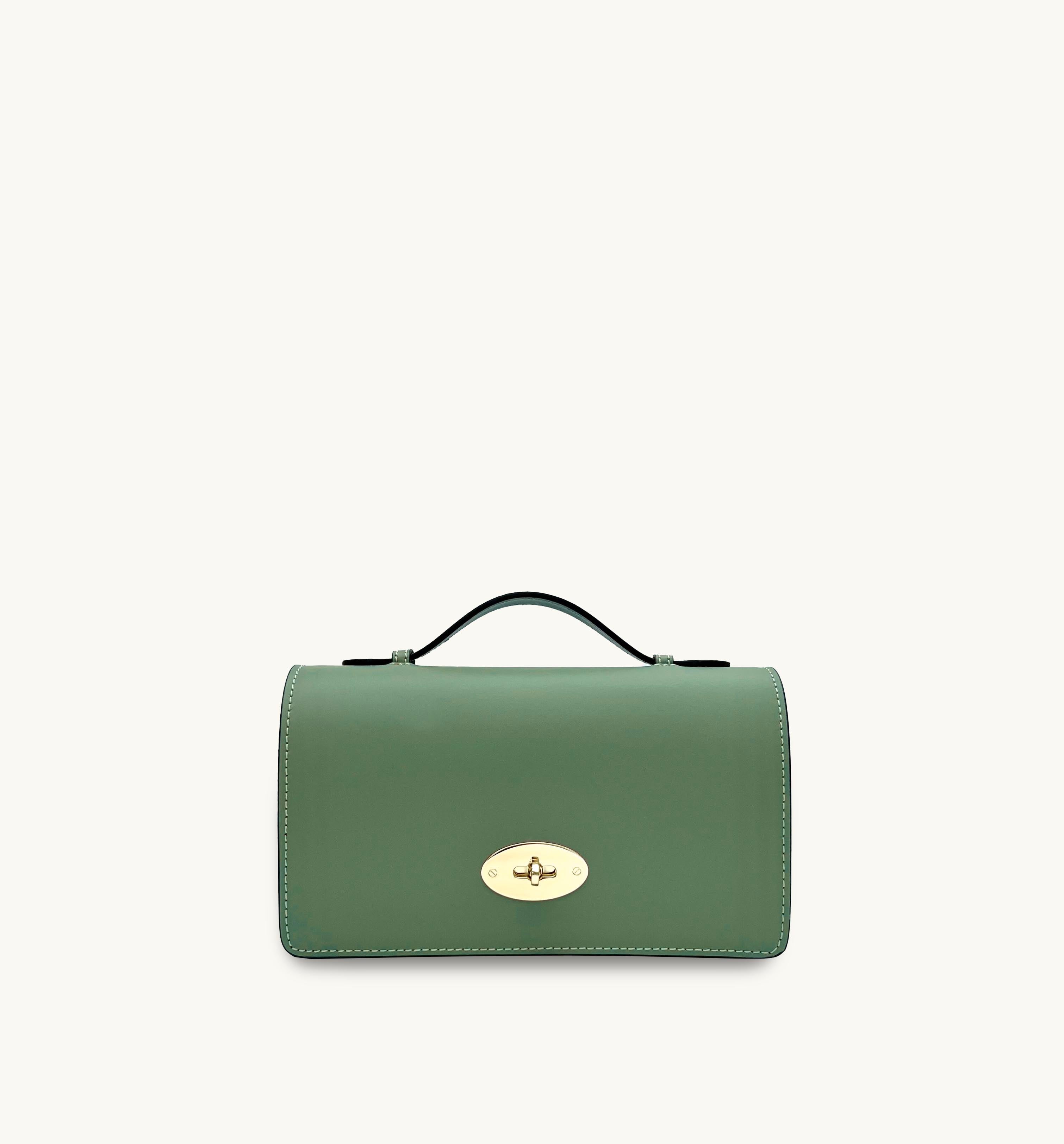 The Amelia Sage Green Leather Bag Apatchy London