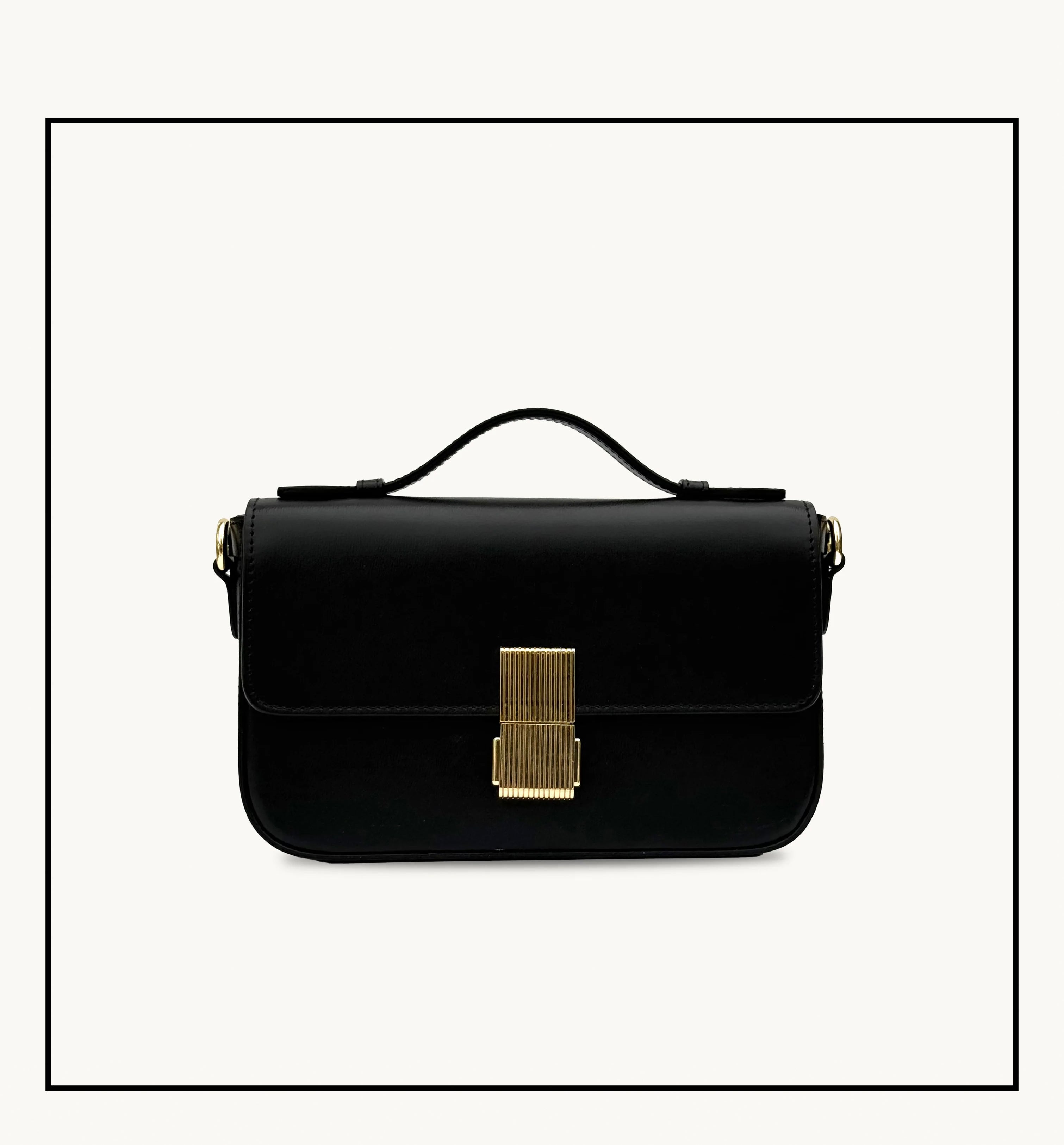 The Flora Black Leather Bag