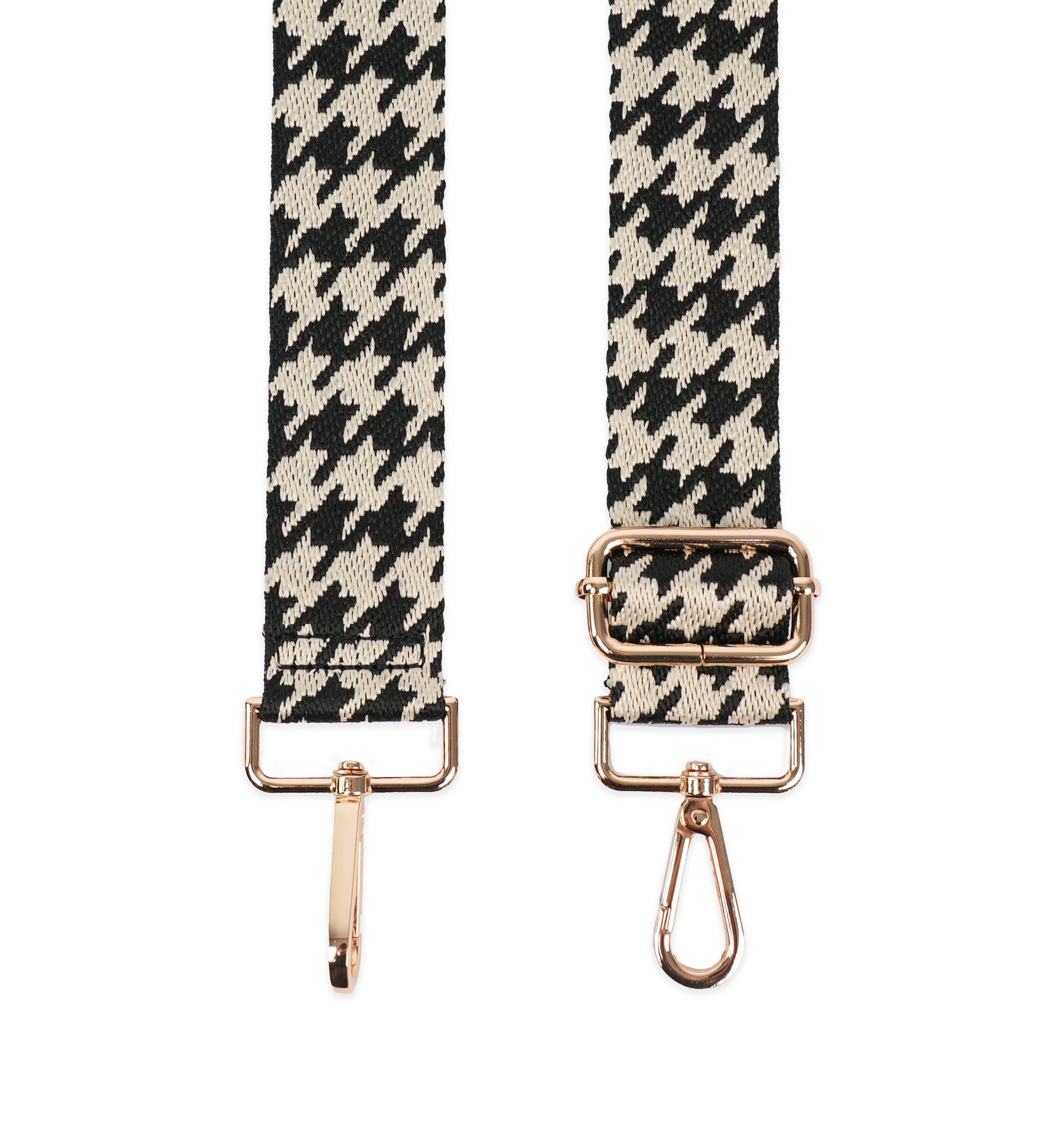 Black and Stone Houndstooth Strap