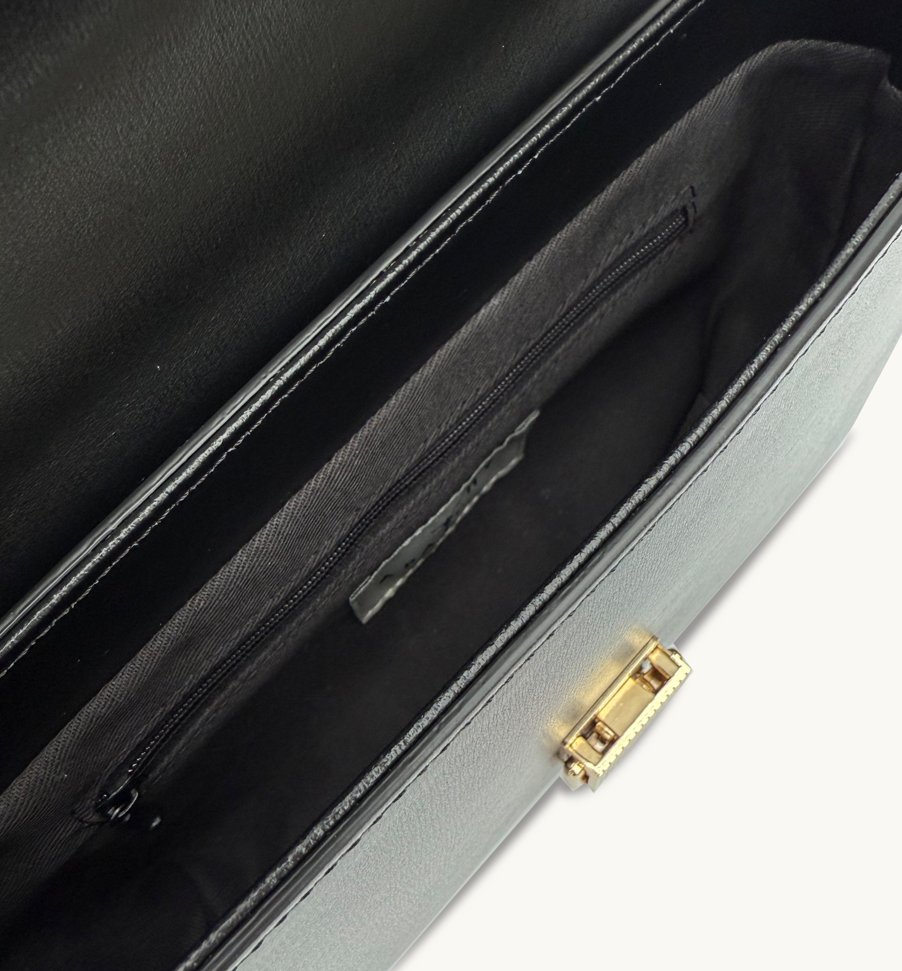 The Flora Black Leather Bag